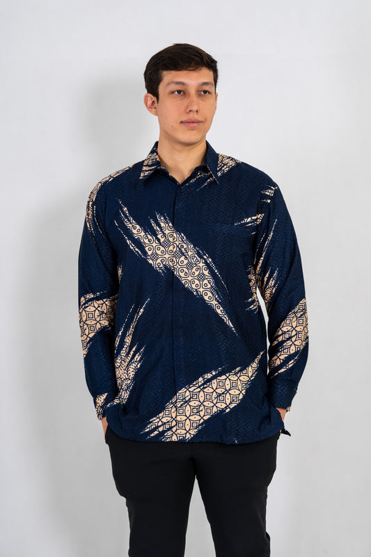 Men's Batik Shirt - Horizon | Long Sleeves 1