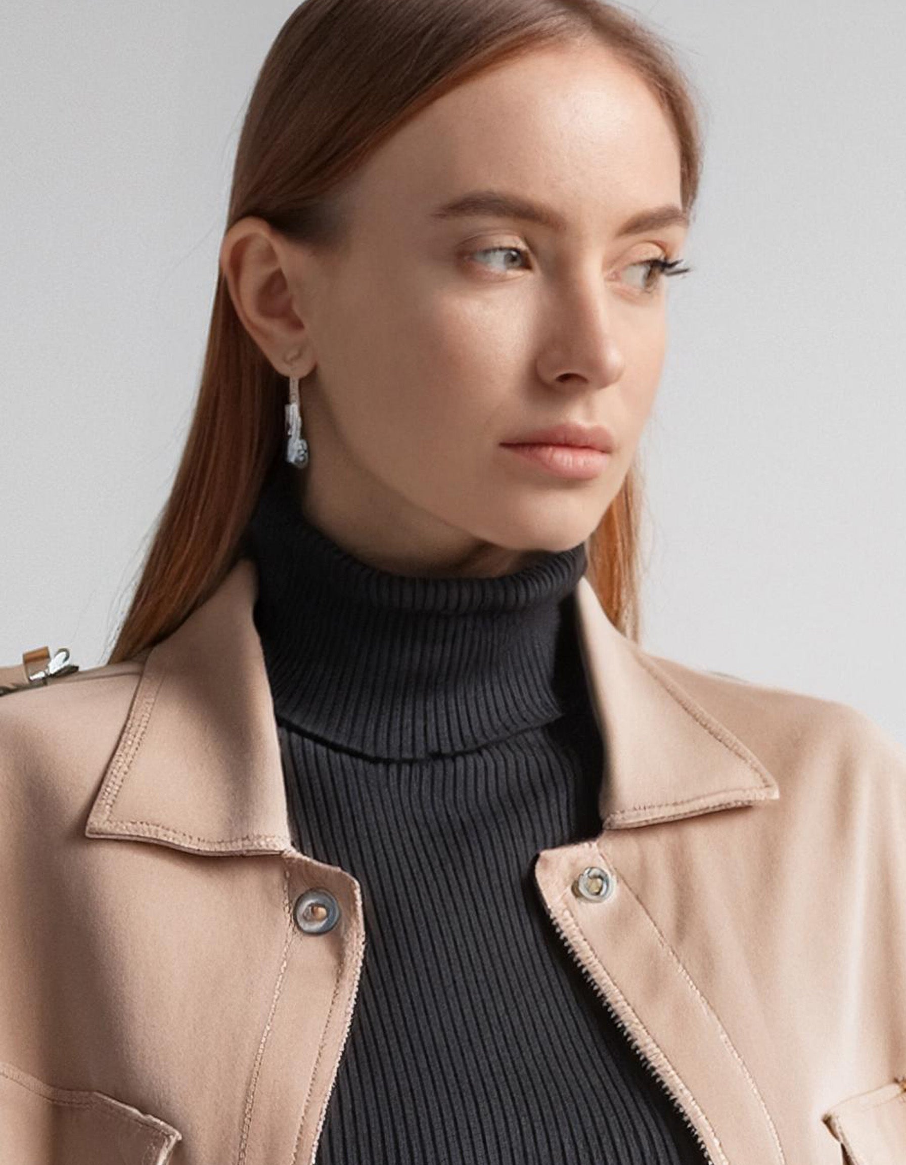 Beige Classic Bomber Jacket 4