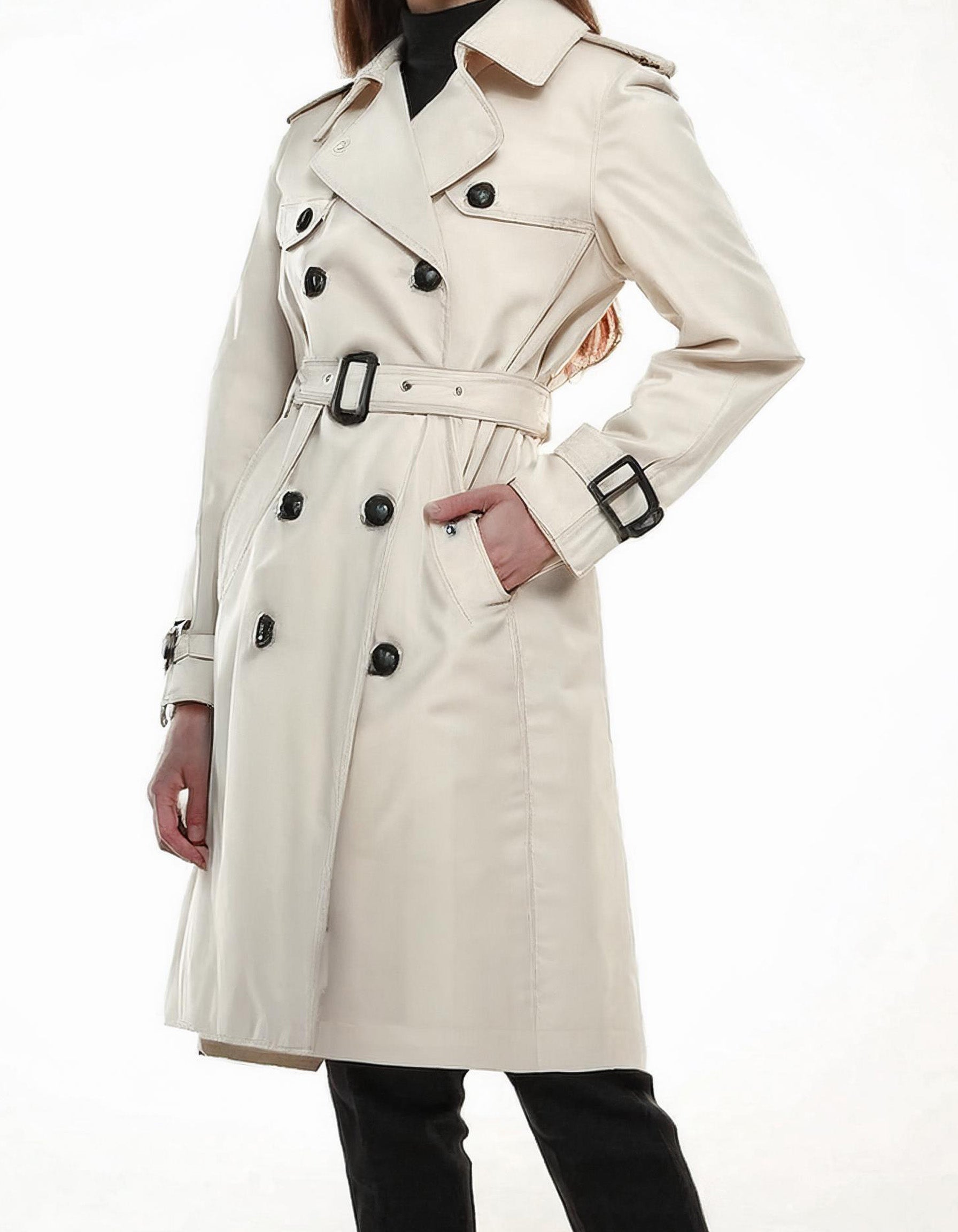 Beige Classic Trench Coats 2