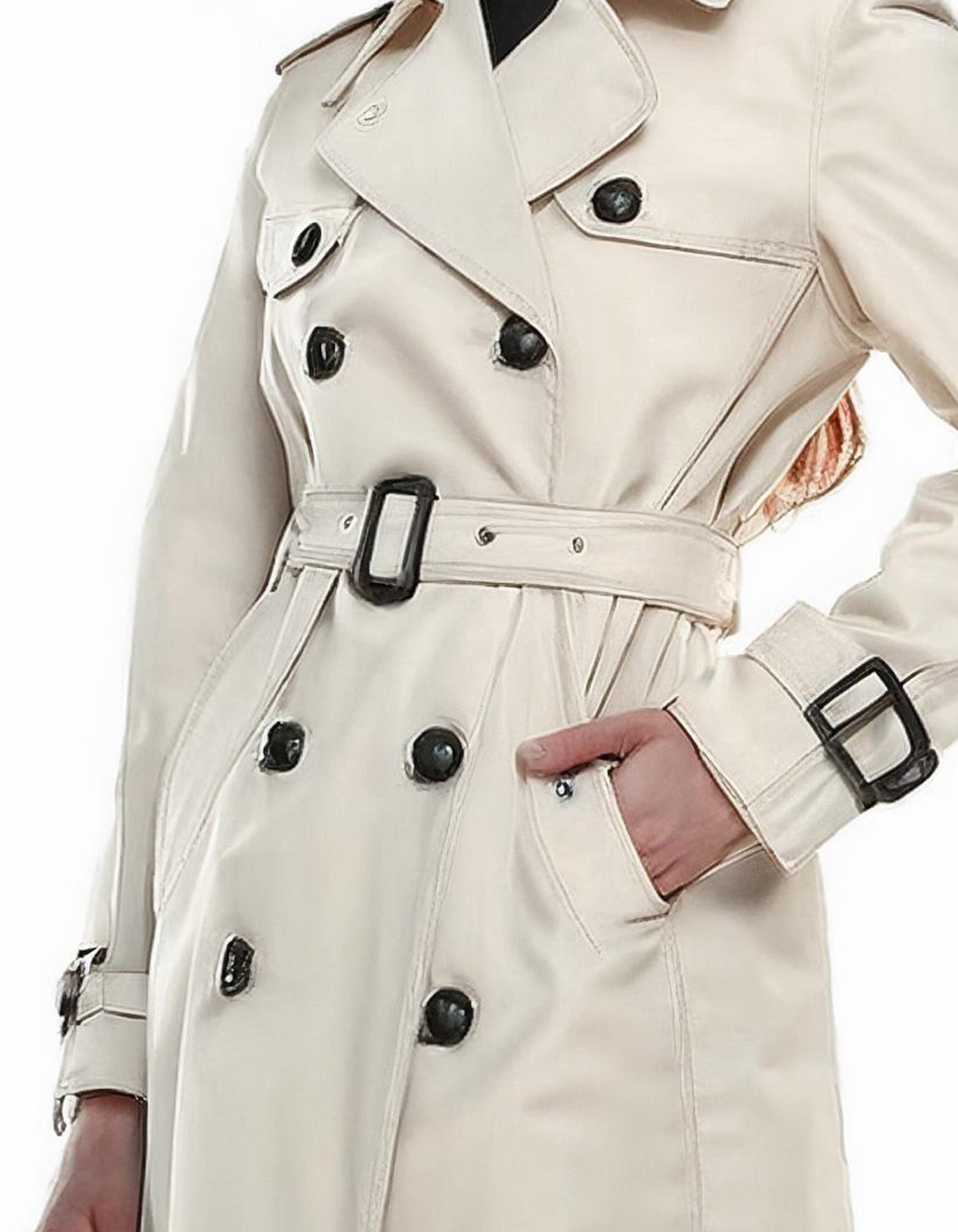 Beige Classic Trench Coats 3