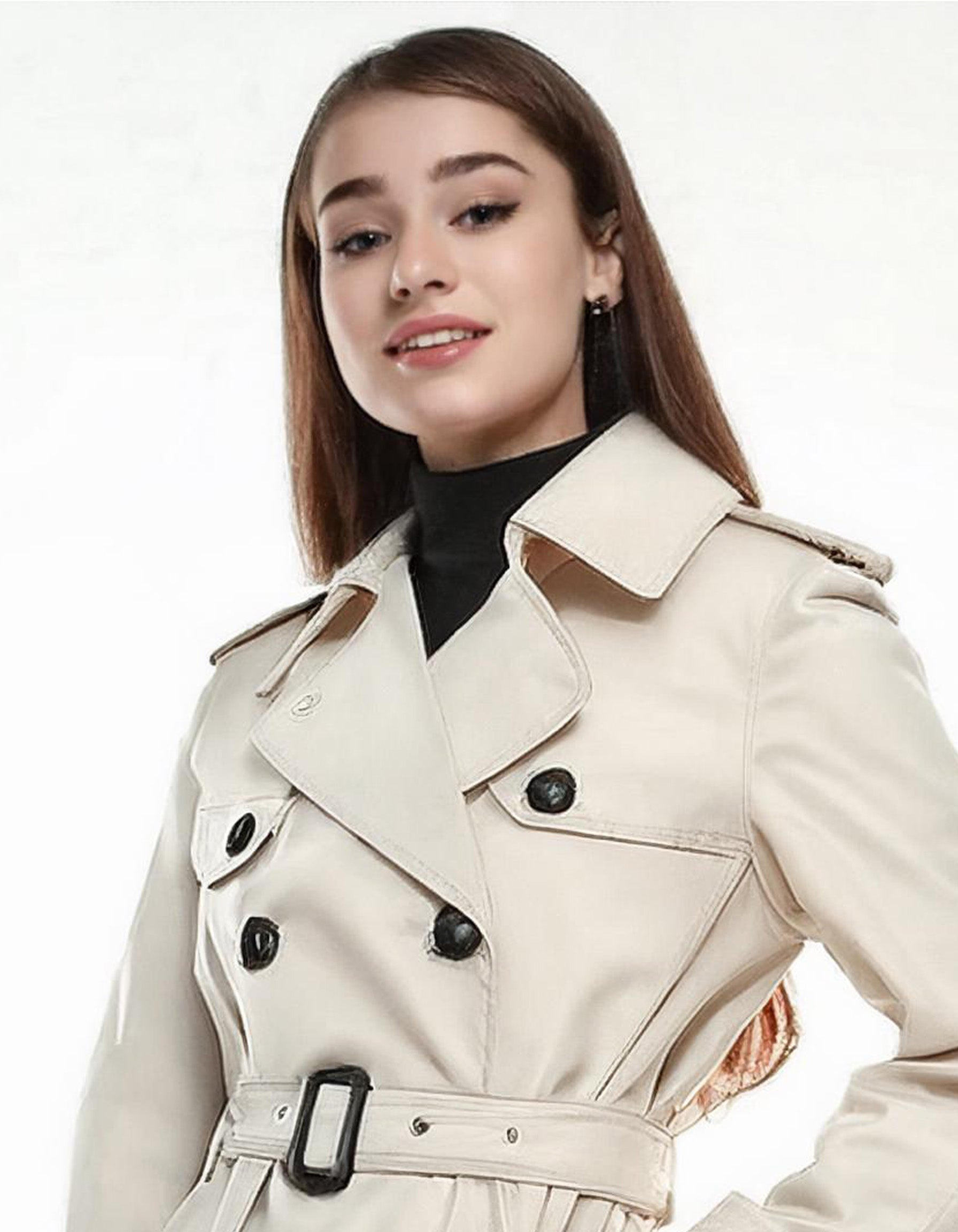 Beige Classic Trench Coats 4