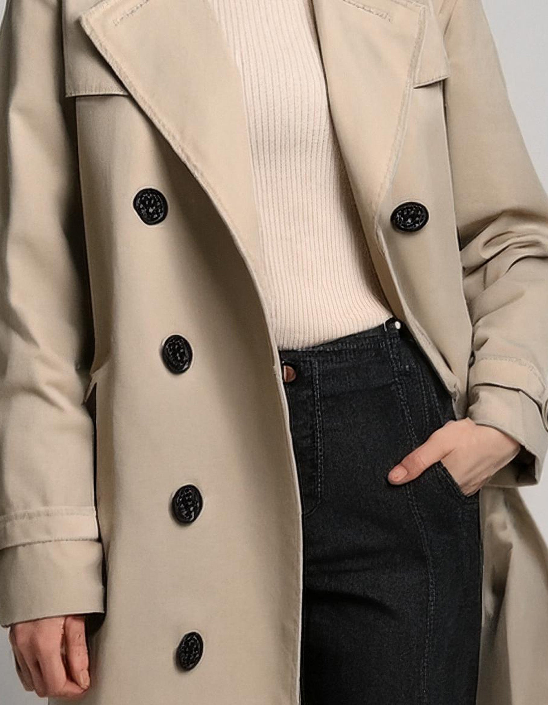 Beige Longline Trench Coats 3