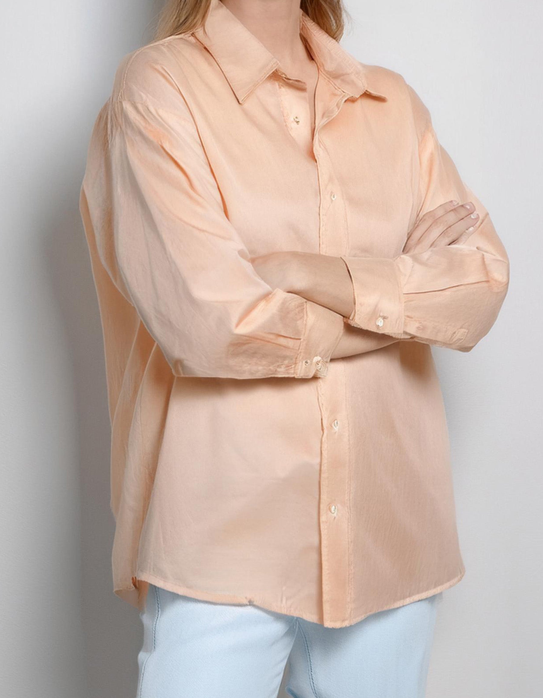 Beige Oversized Dress Shirt 2