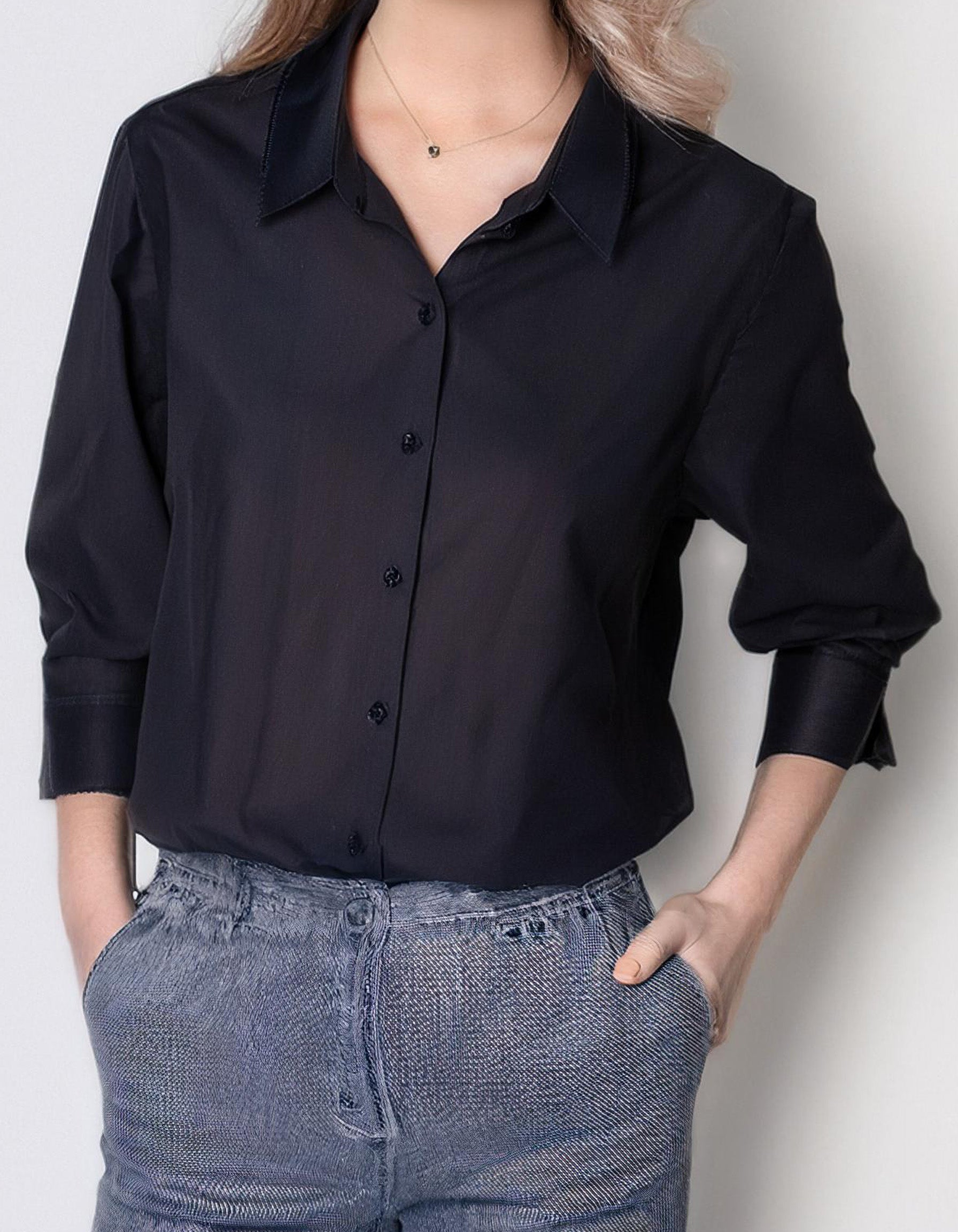 Black Button-Up Dress Shirt 2