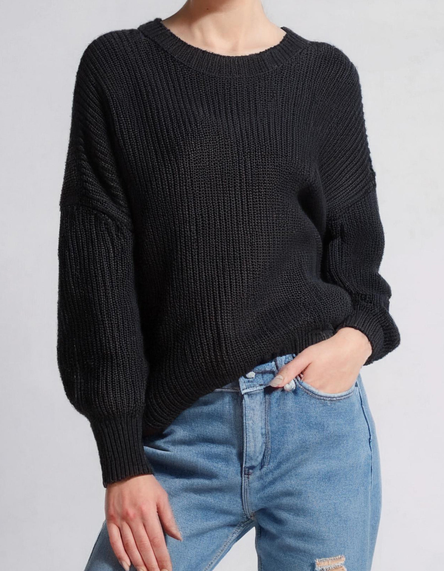 Black Crewneck Sweater 2