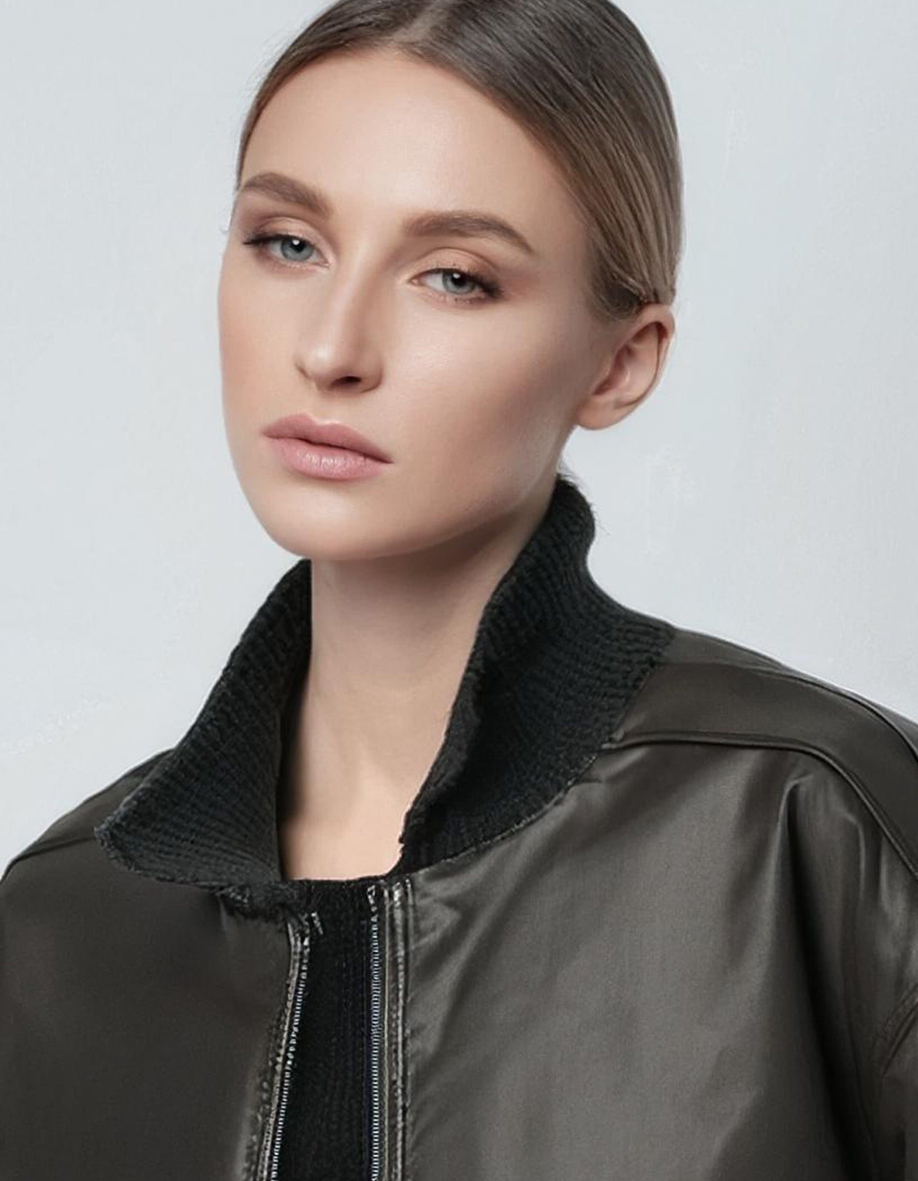 Black Leather Bomber Jacket 4
