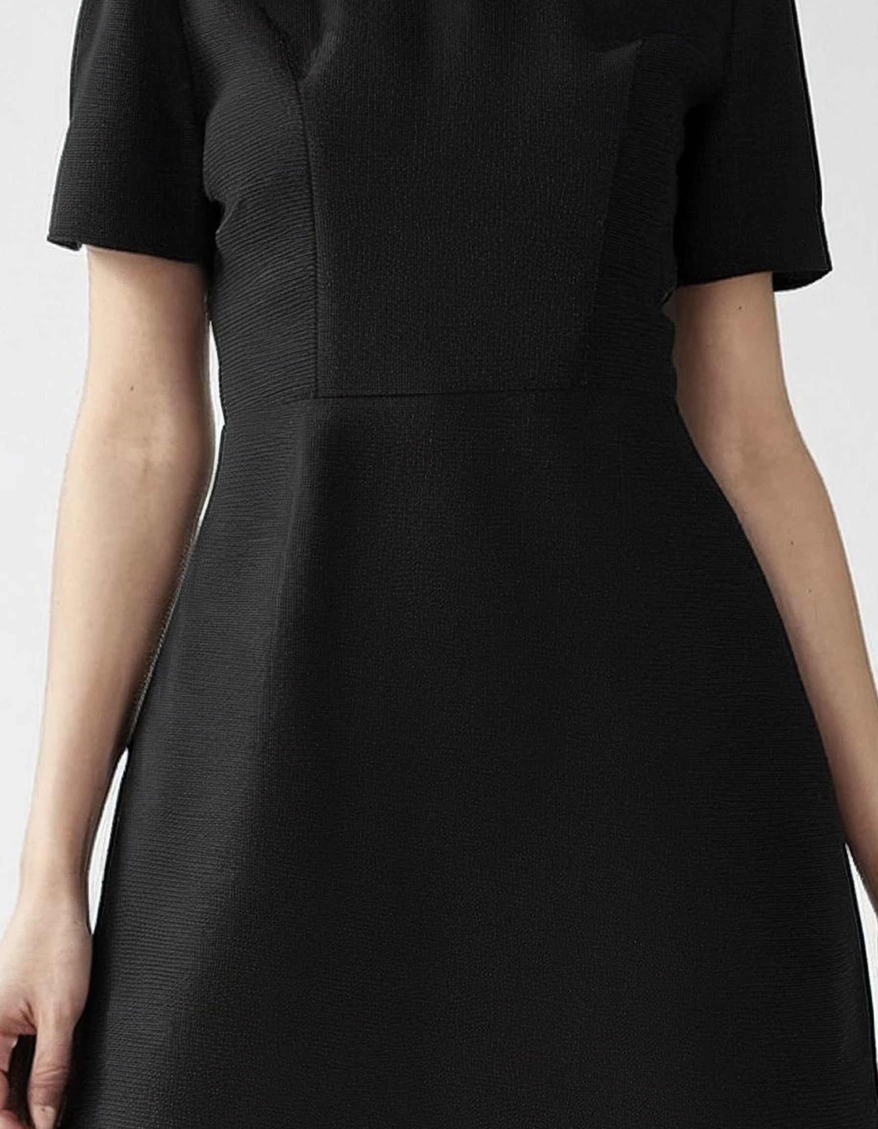 Black Off-Shoulder A-Line Dress 3