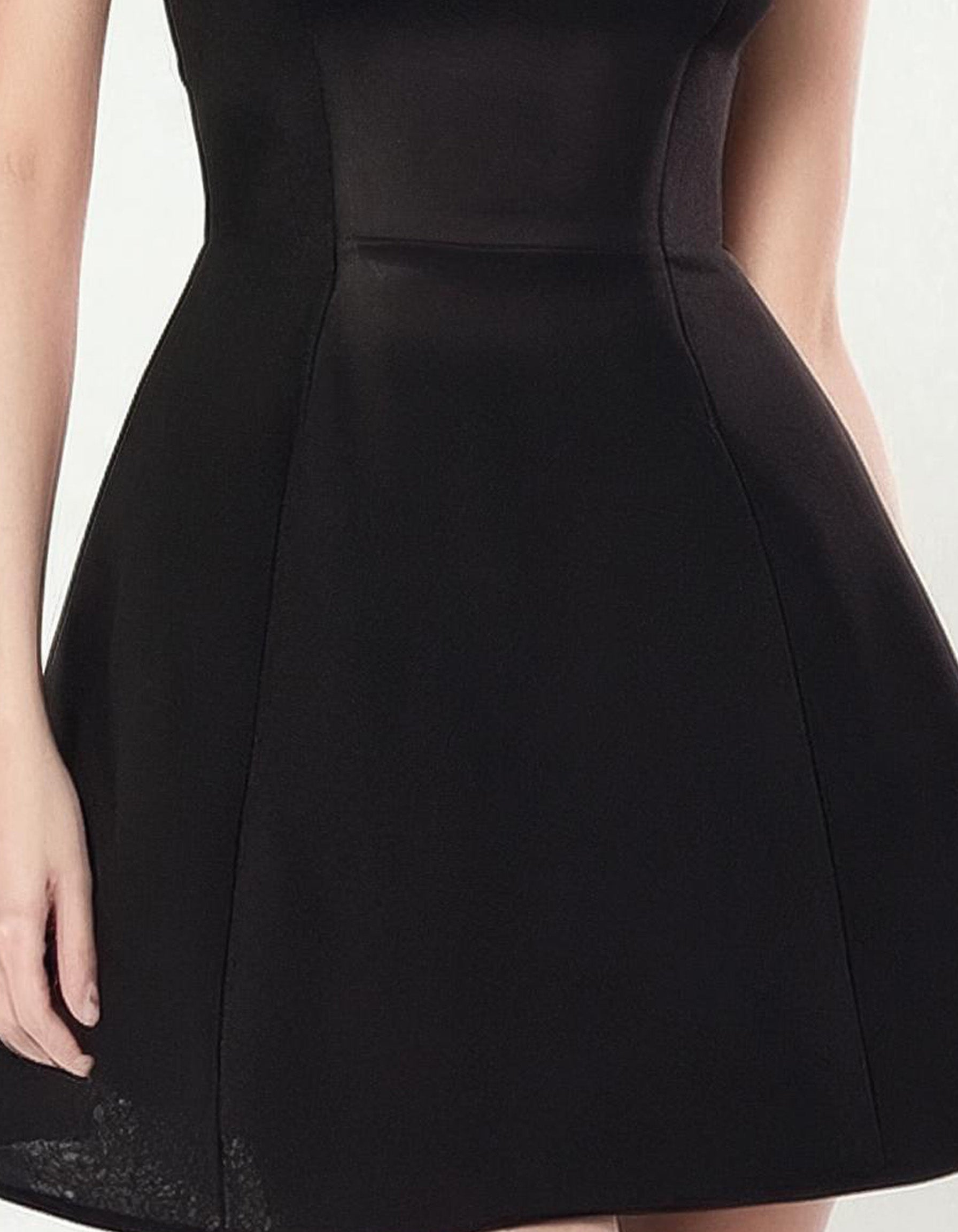 Black Strapless Fit & Flare A-Line Dress 4