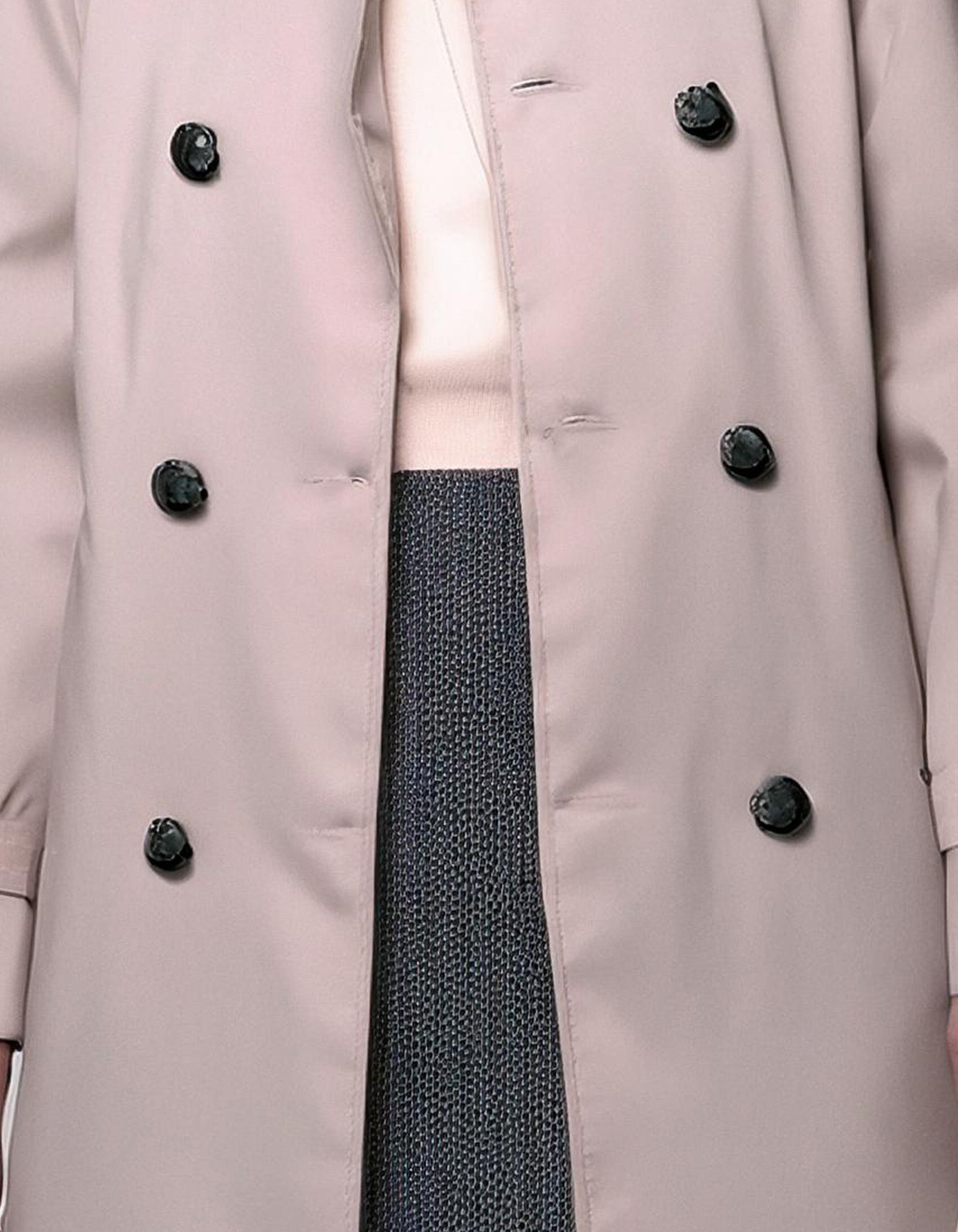 Blush Double-Breasted Trench Coats 3