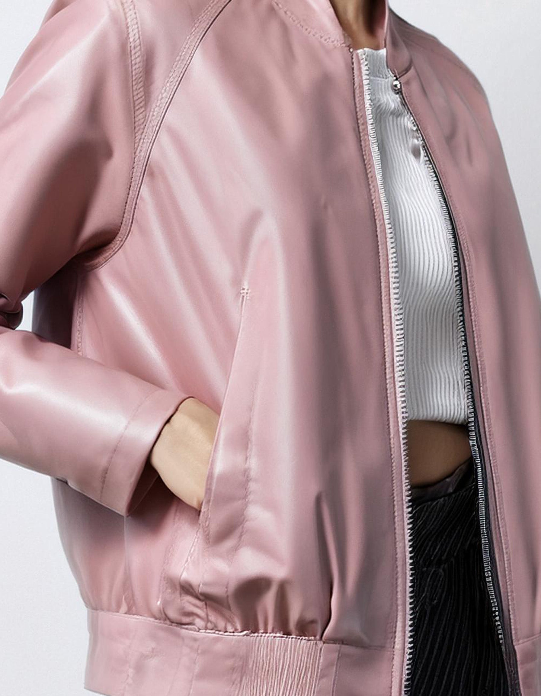 Blush Pink Bomber Jacket 3