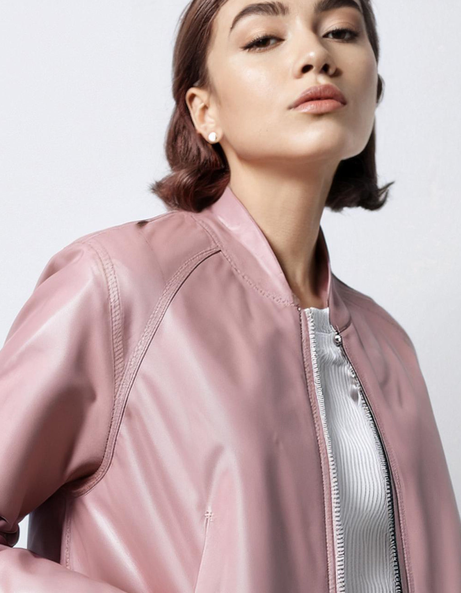 Blush Pink Bomber Jacket 4