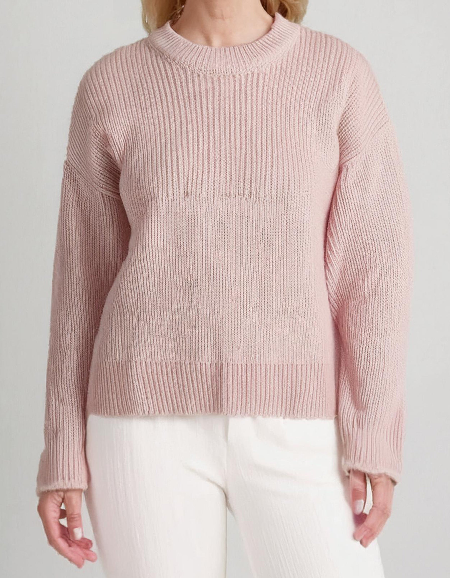 Blush Pink Crewneck Sweater 2