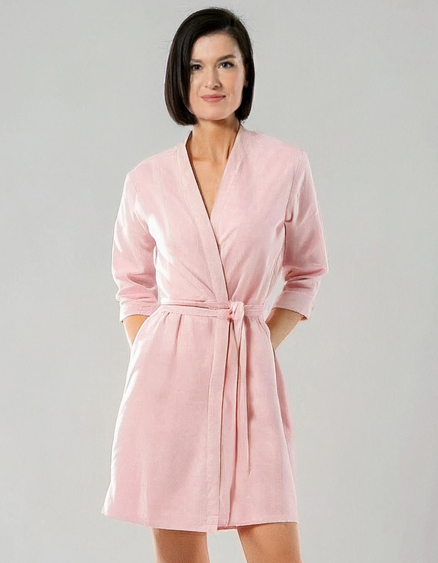 Blush Pink Elegance Wrap Dress 2
