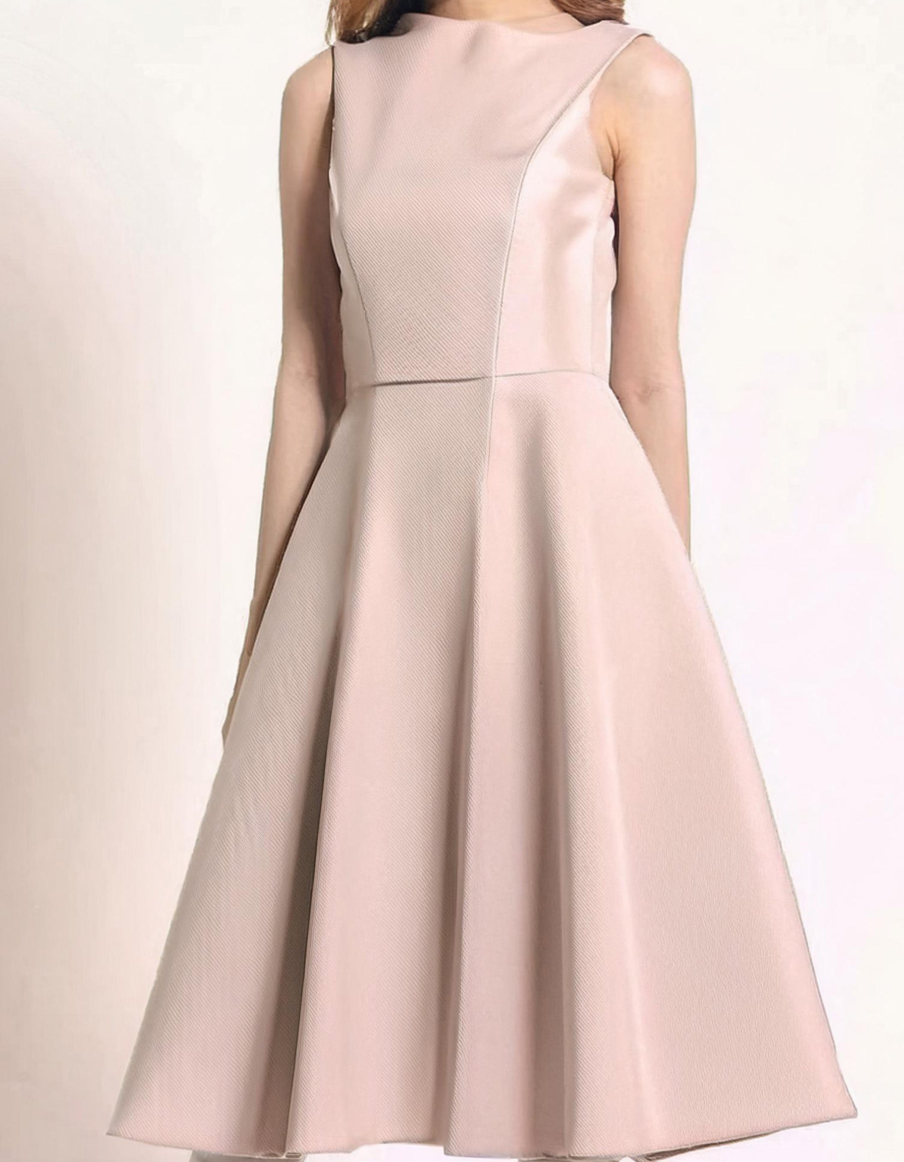 Blush Pink Fit & Flare A-Line Dress 2