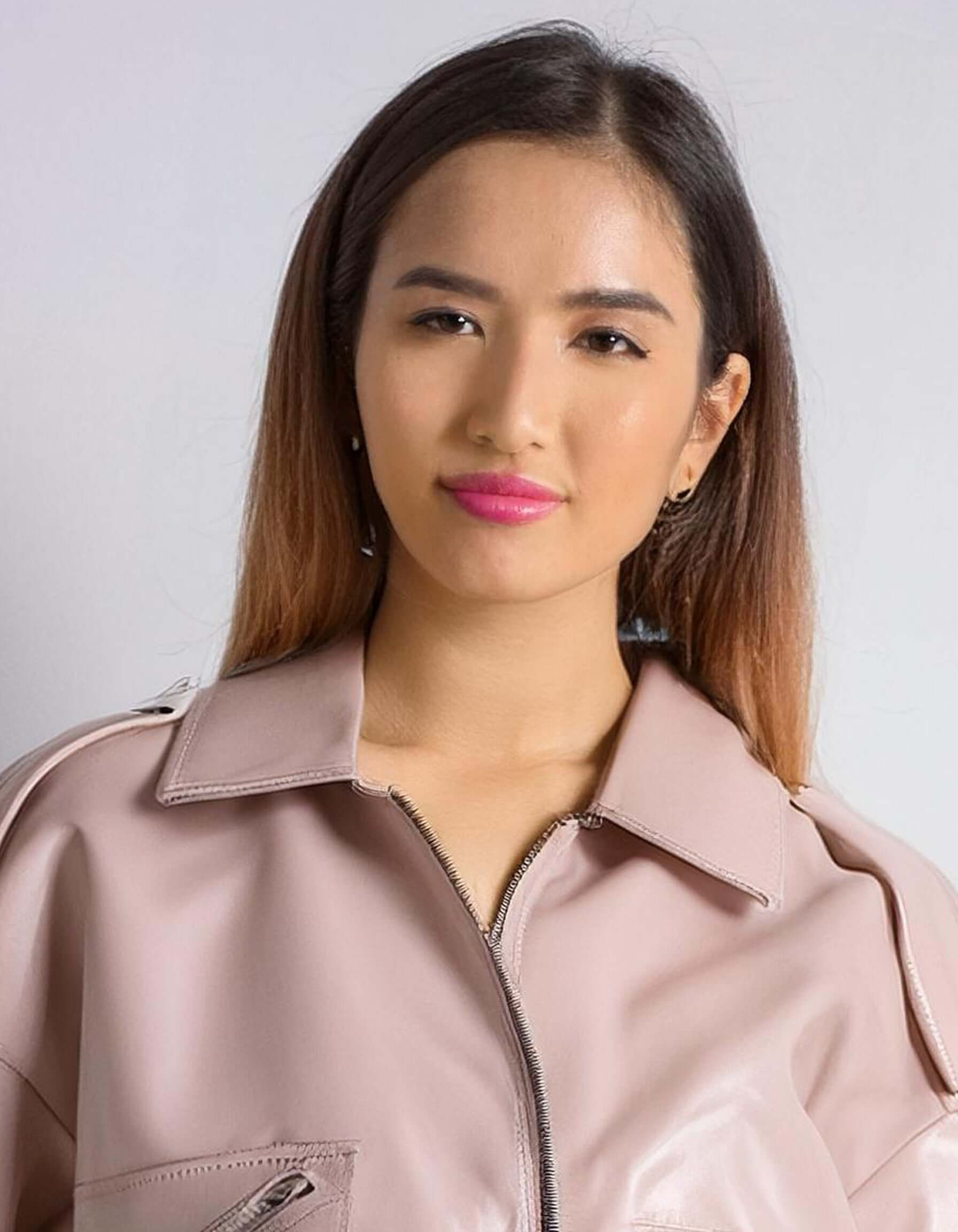 Blush Pink Leather Jacket 4