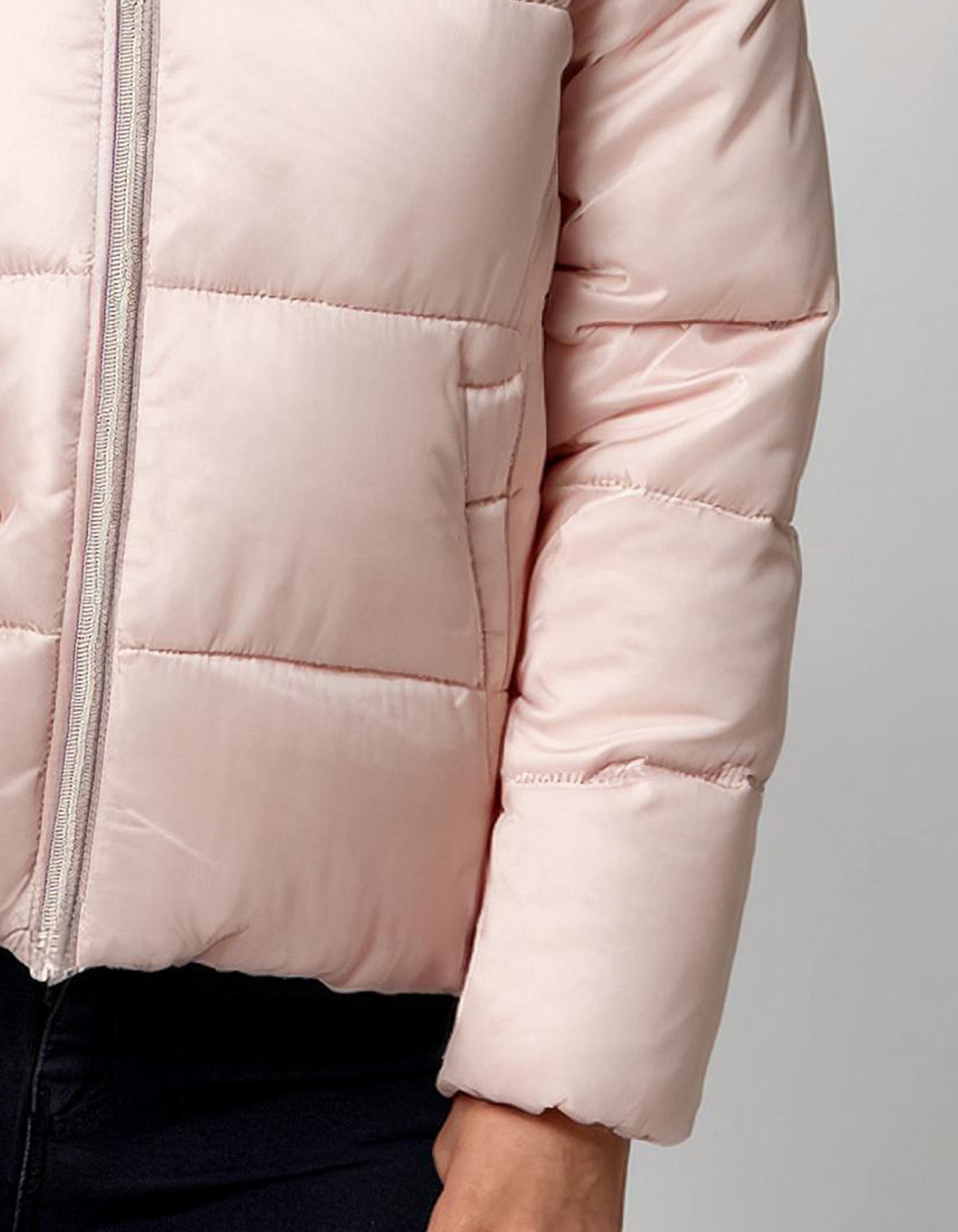 Blush Pink Short Puffer Jacket 3