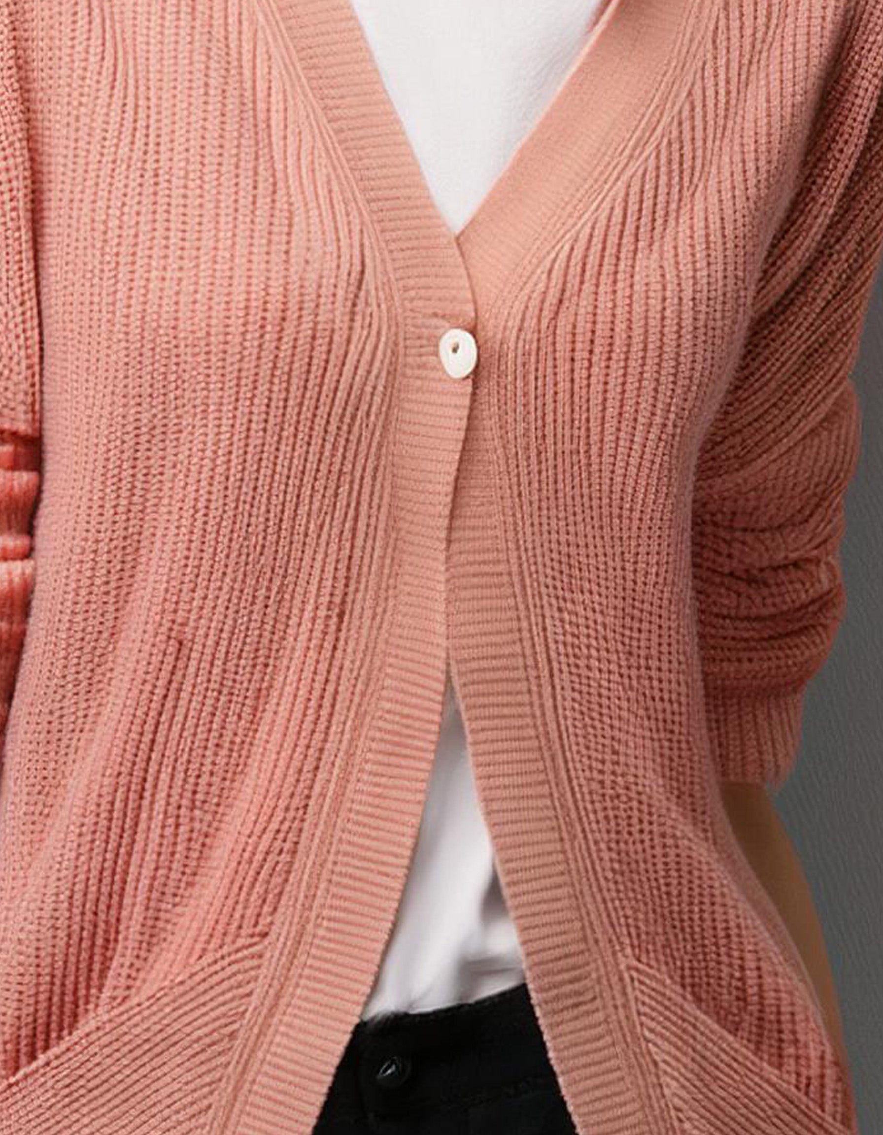 Blush Pink V-Neck Cardigan 3