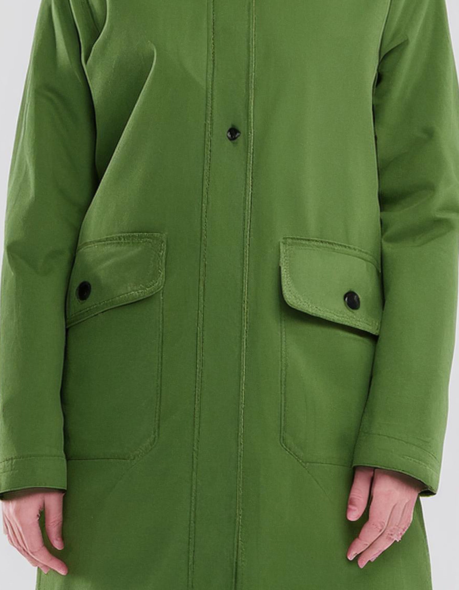 Bright Green Warm Winter Parka with Hood 3