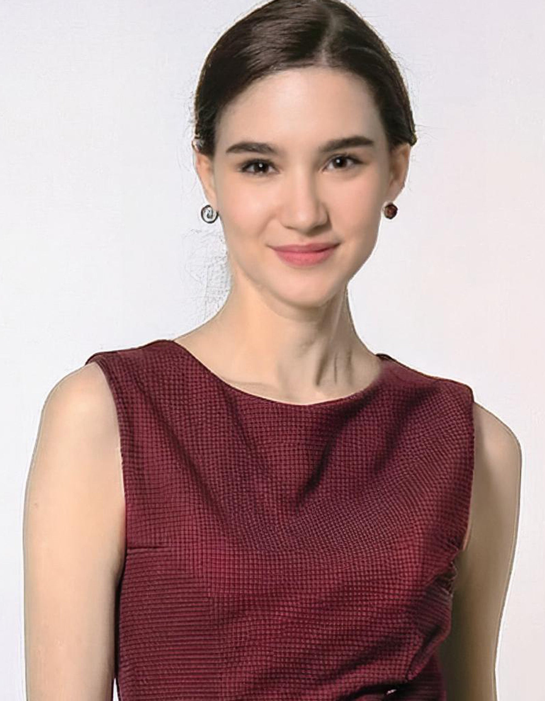 Burgundy Cowl Neck Sheath Dress 4