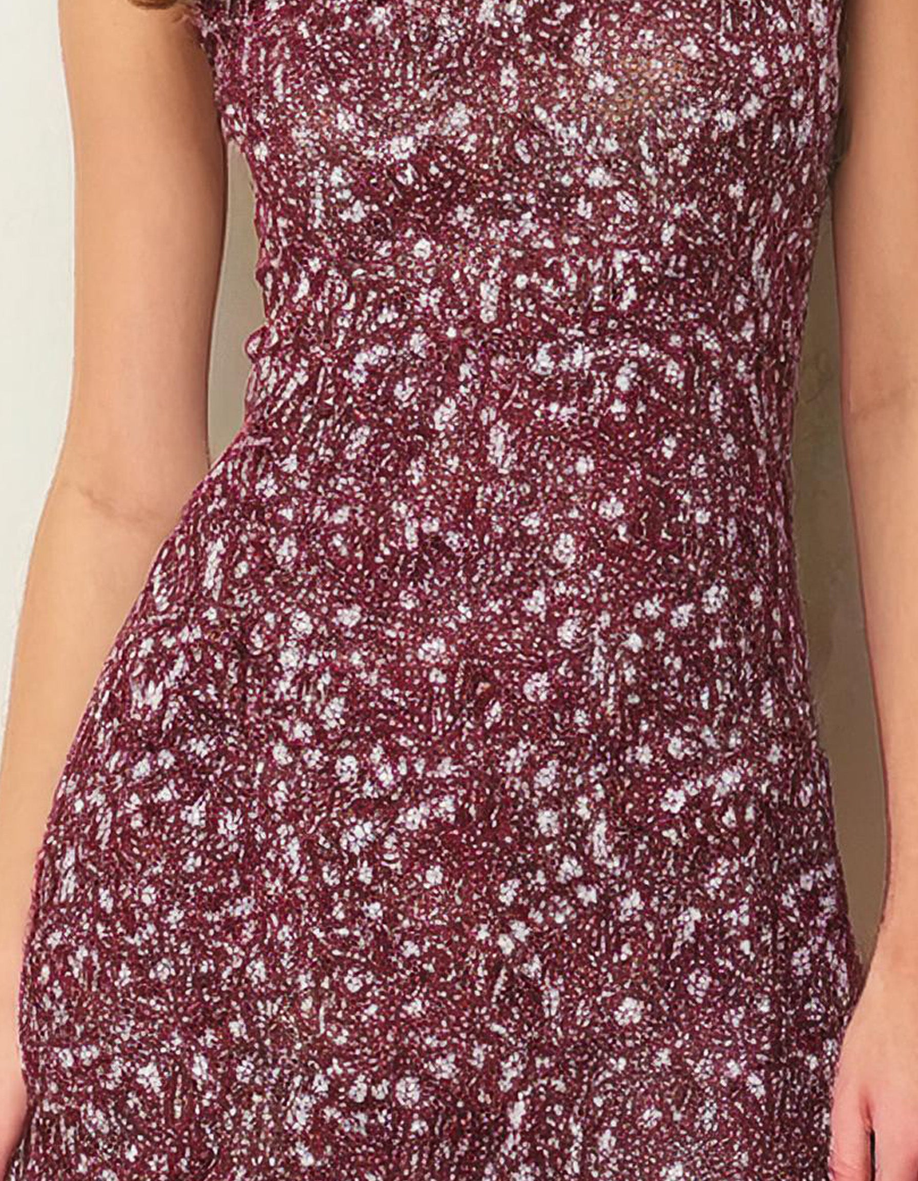 Burgundy Floral A-Line Dress 3