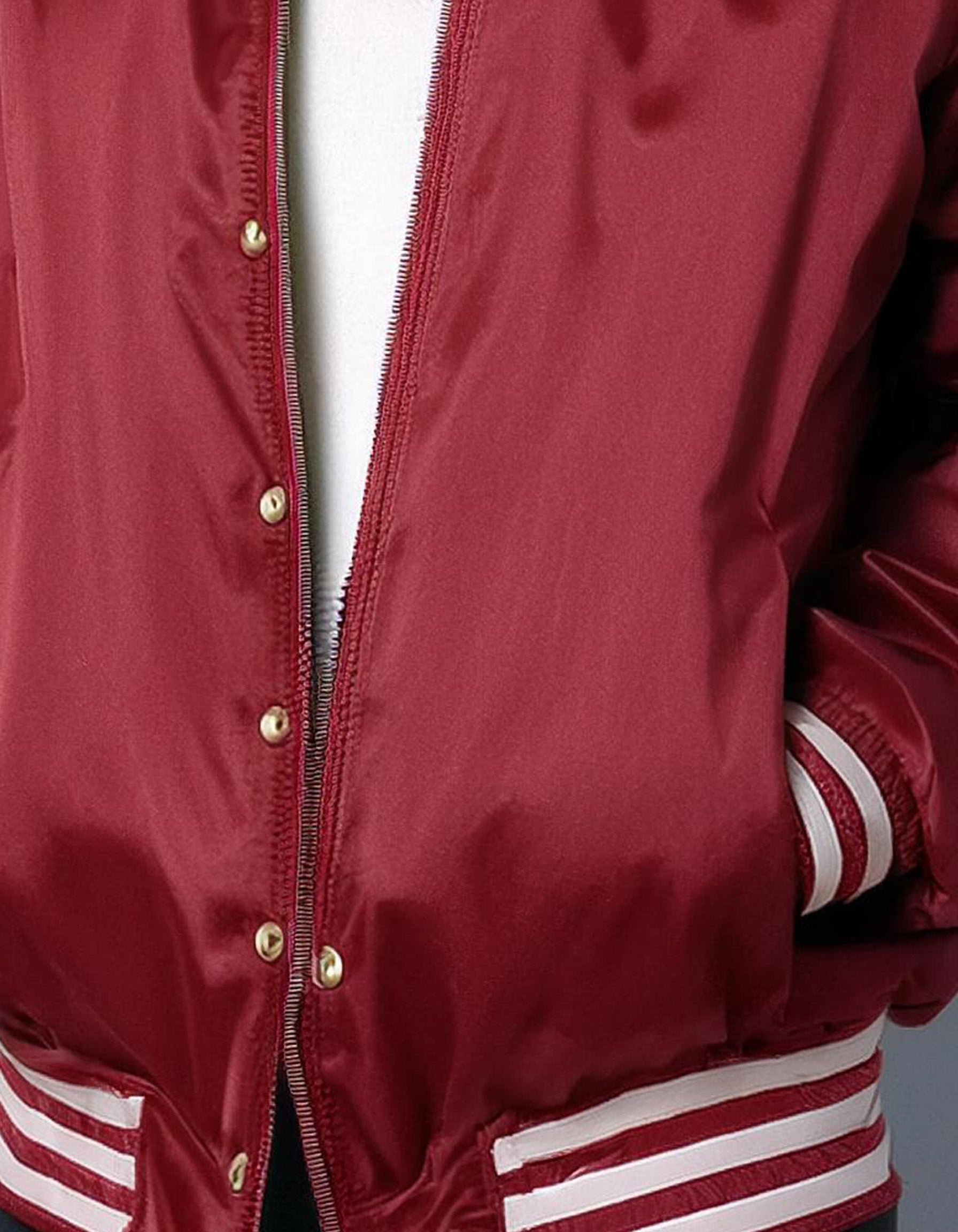 Burgundy Varsity Bomber Jacket 3