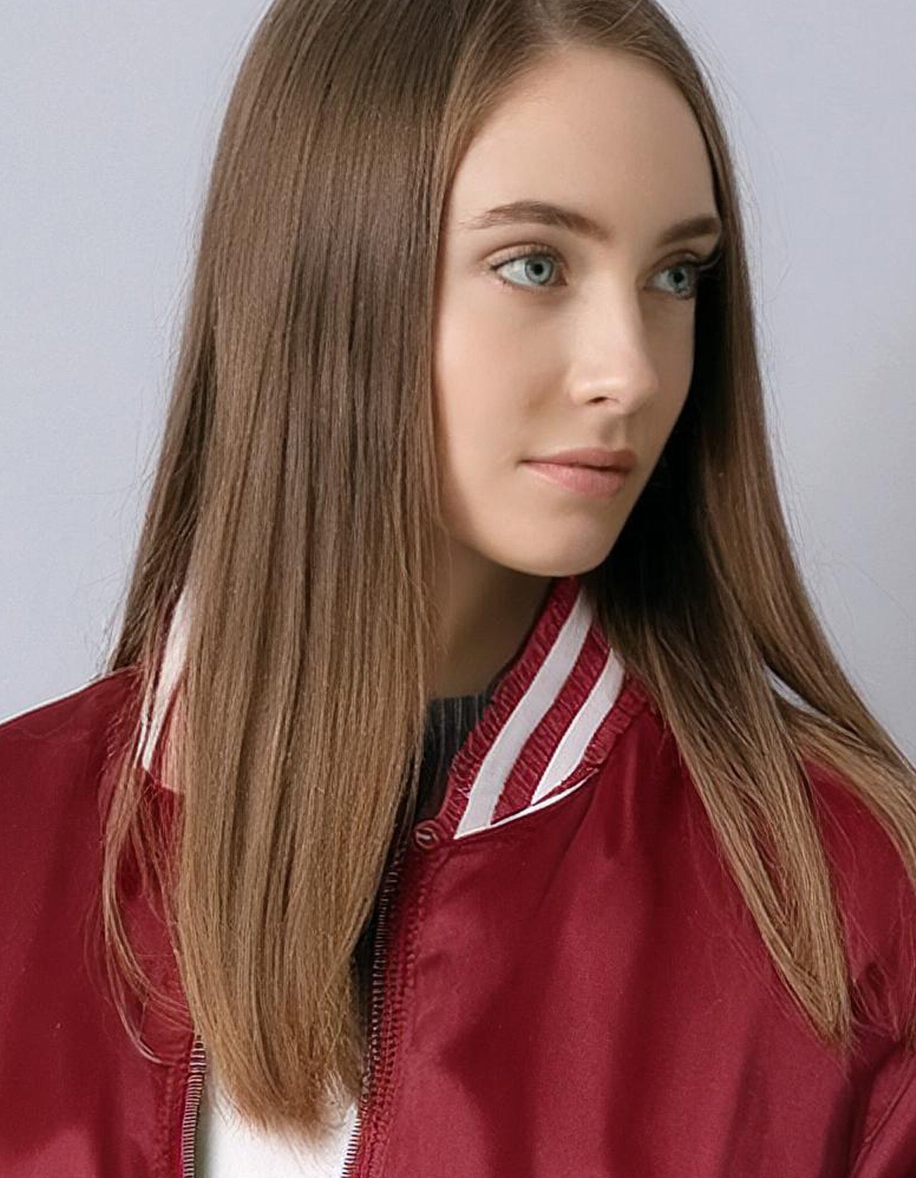 Burgundy Varsity Bomber Jacket 4