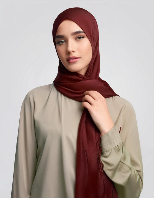 Burgundy Viscose Hijab