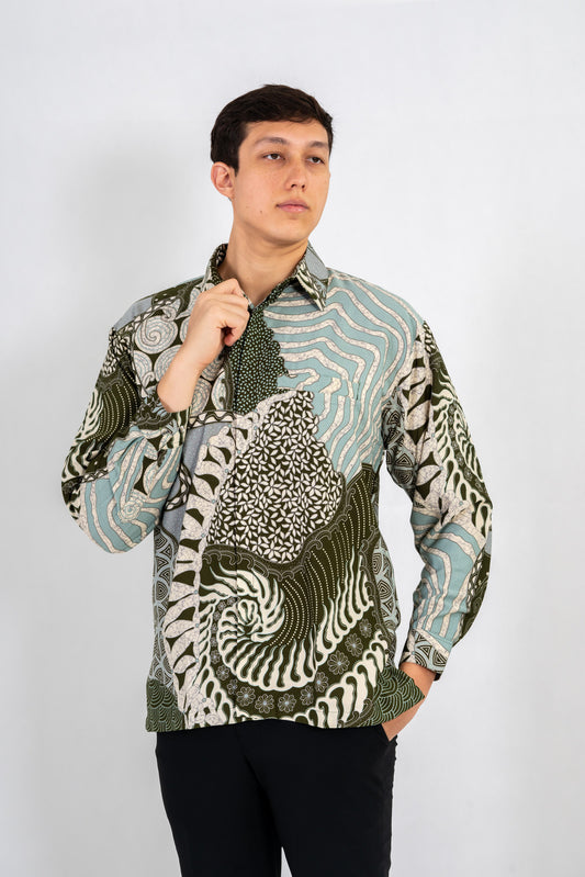 Men's Batik Shirt - Pathfinder | Long Sleeves