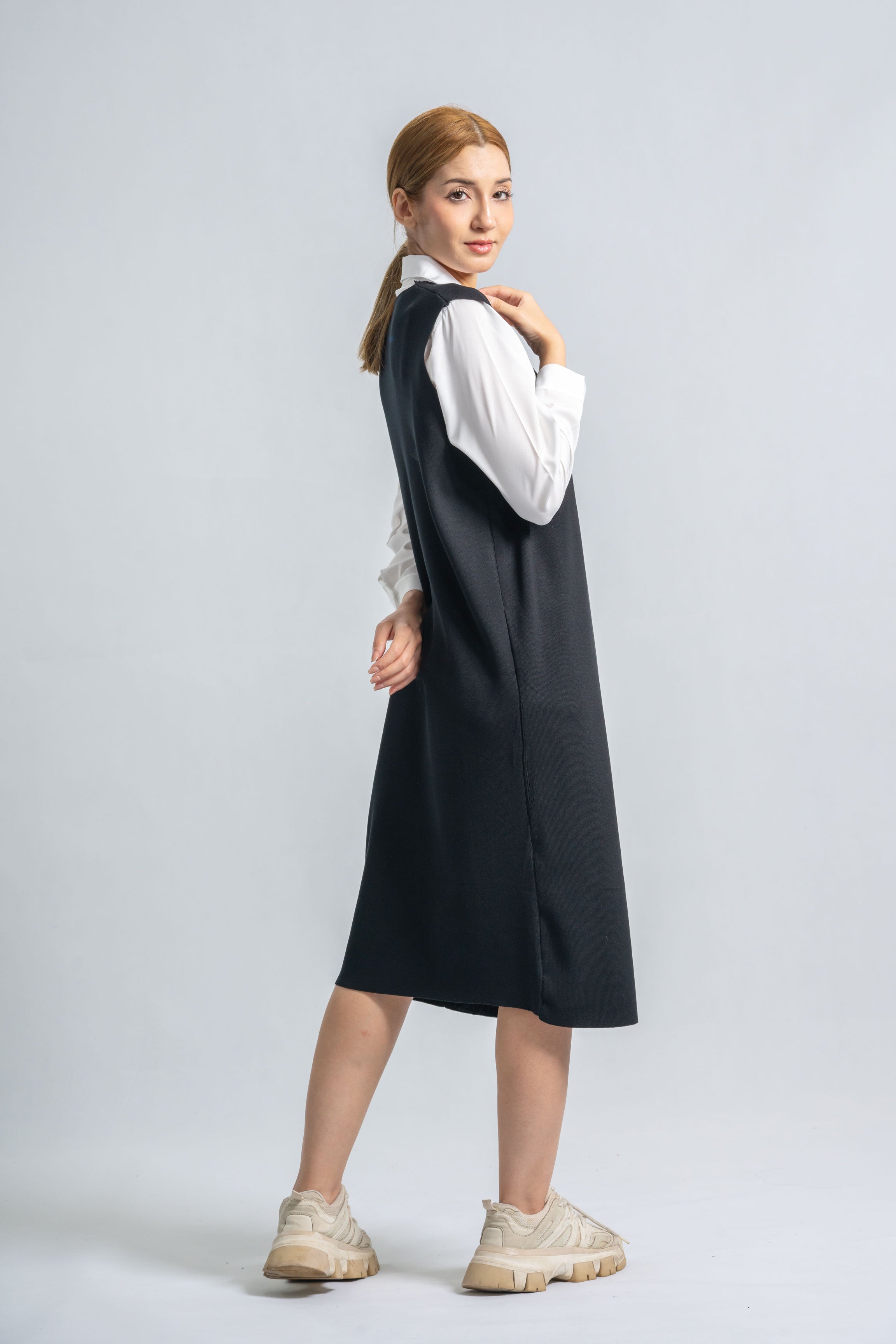 MIDI Knit Dress & Shirt | Matching Set