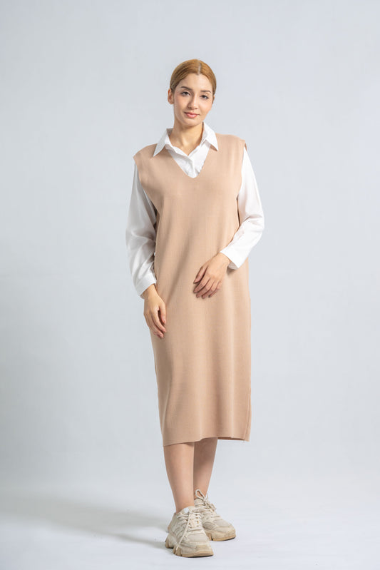 MIDI Knit Dress & Shirt | Matching Set