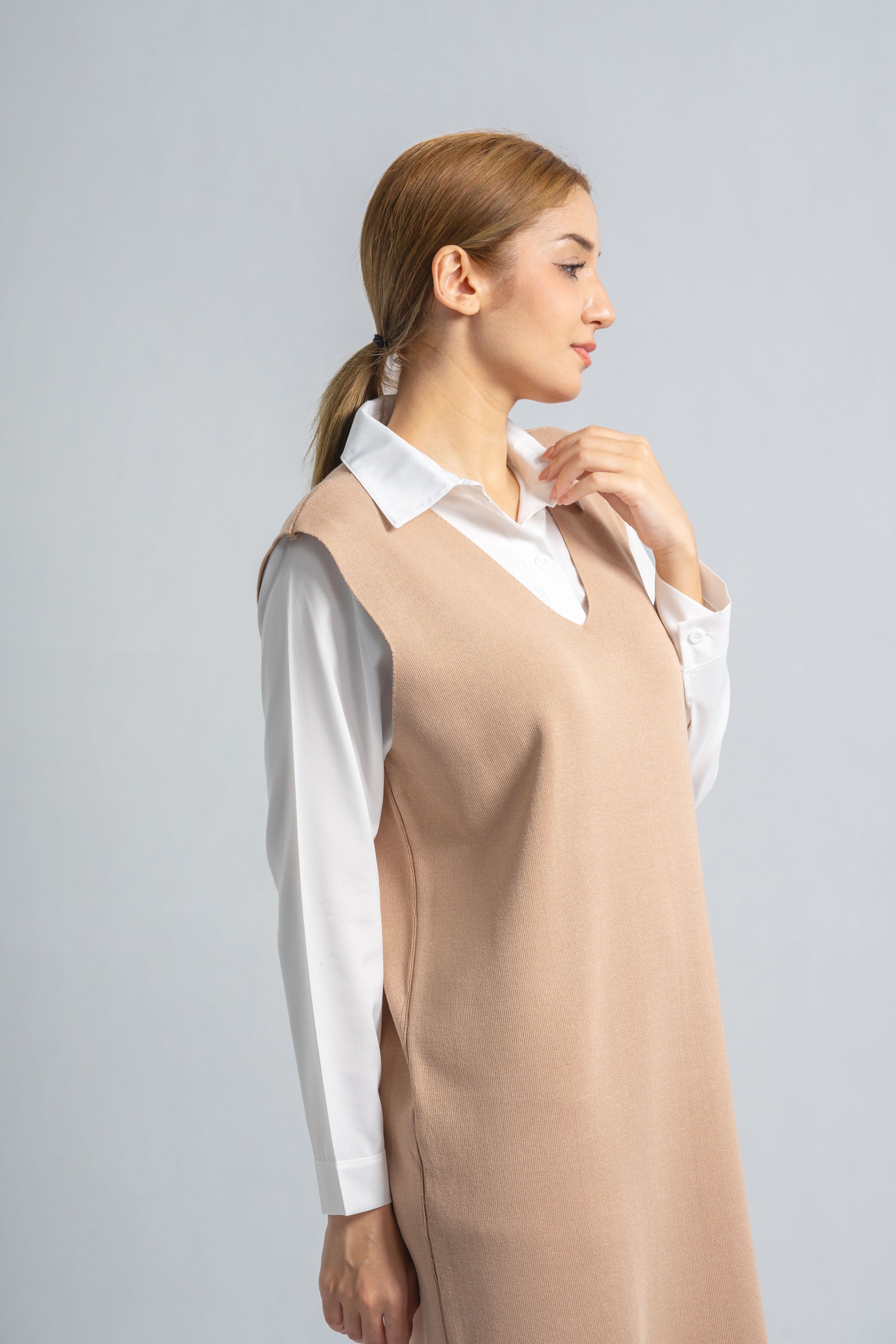 MIDI Knit Dress & Shirt | Matching Set