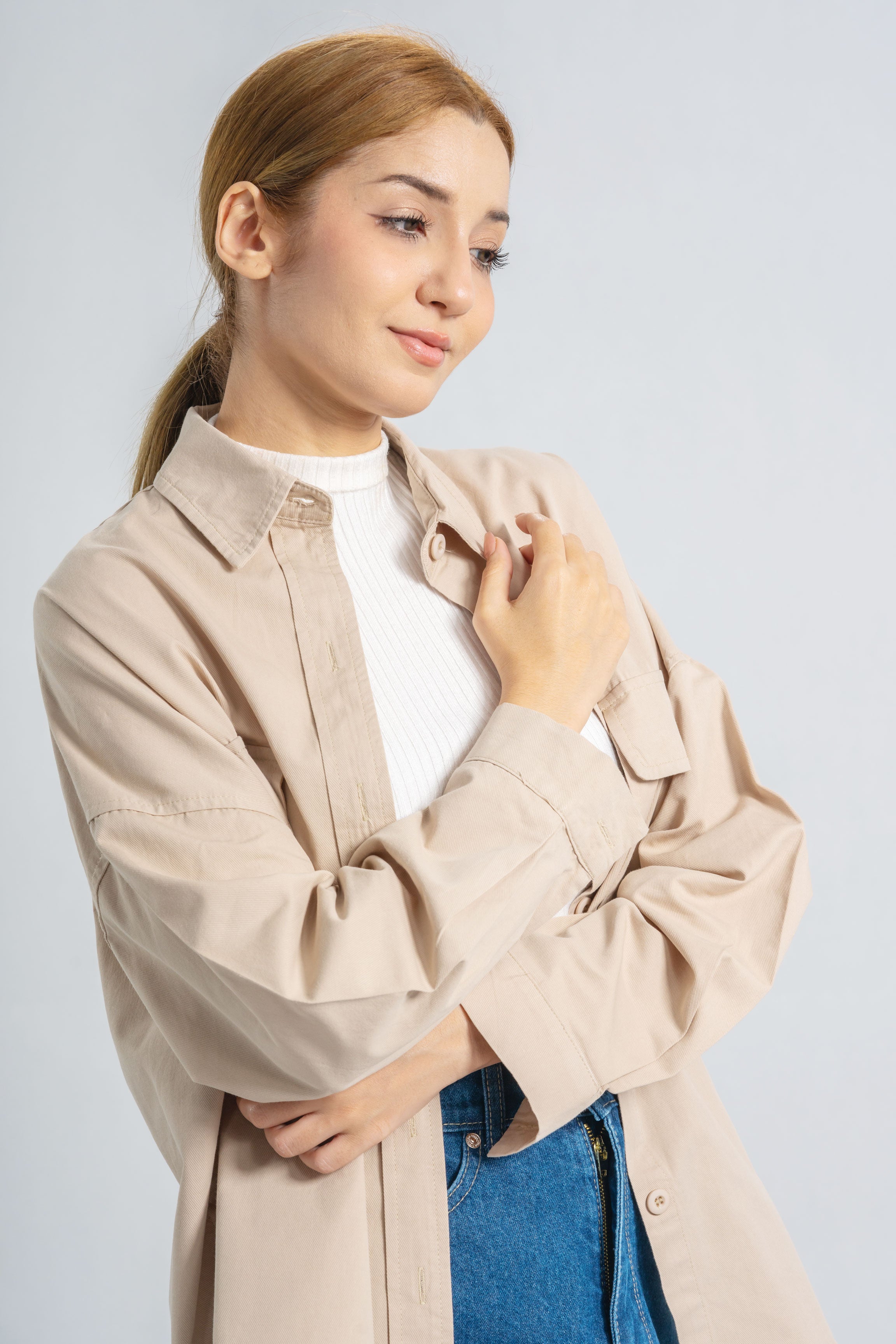 Oversized Overshirt With Pockets