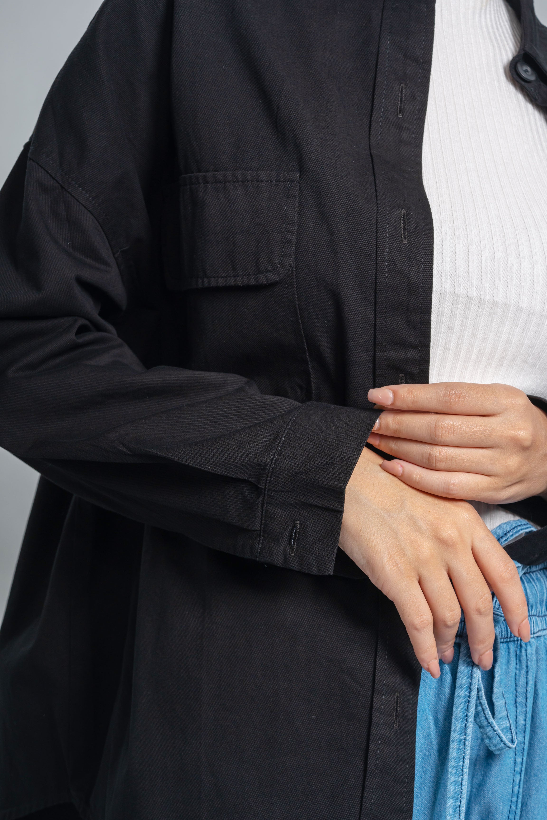 Oversized Overshirt With Pockets