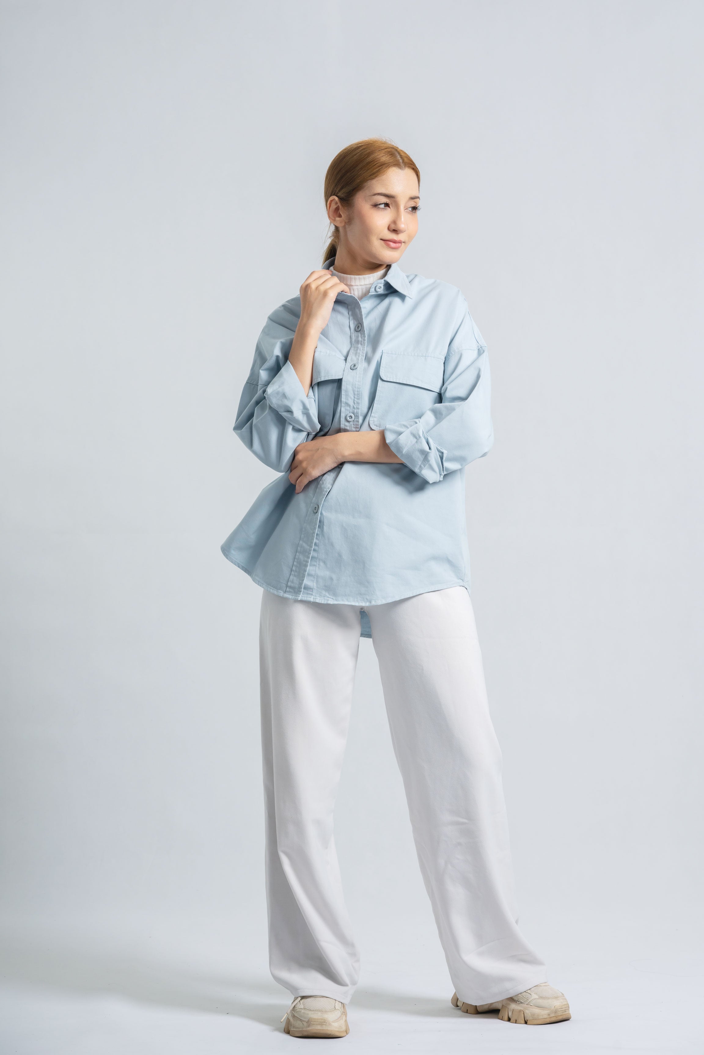 Oversized Overshirt With Pockets