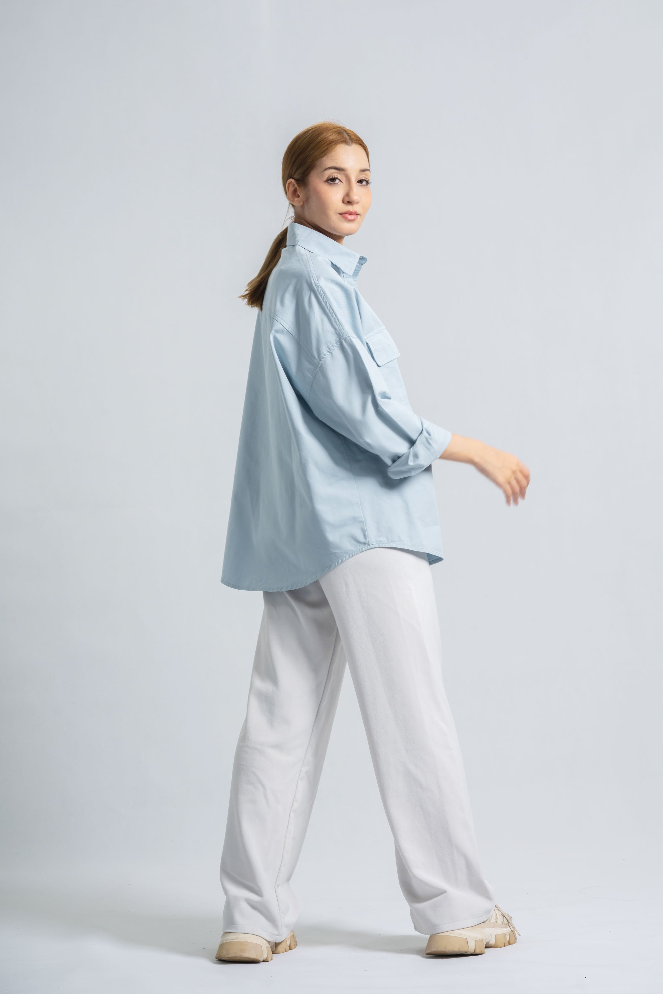Oversized Overshirt With Pockets
