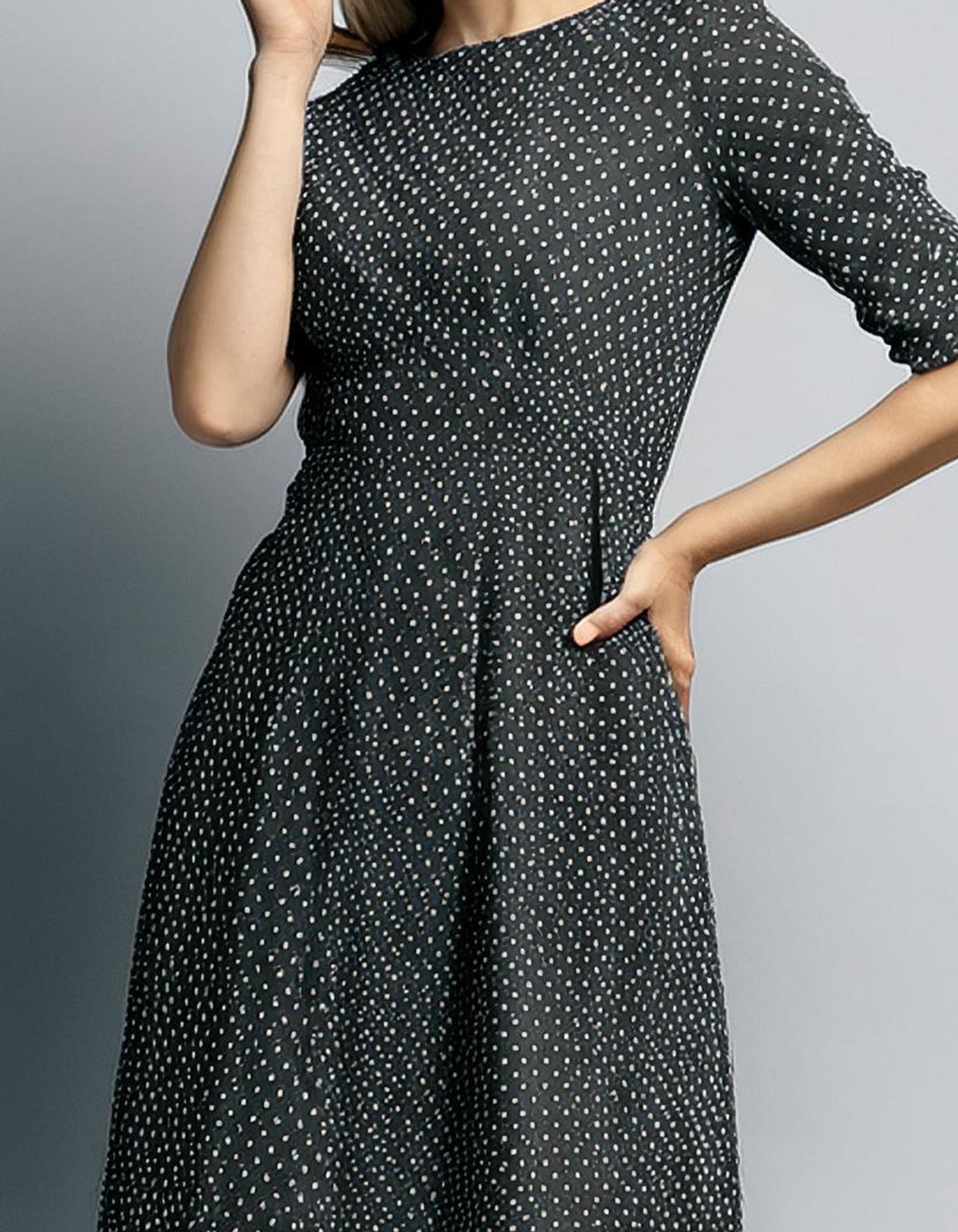 Charcoal A-Line Shift Dresses 3