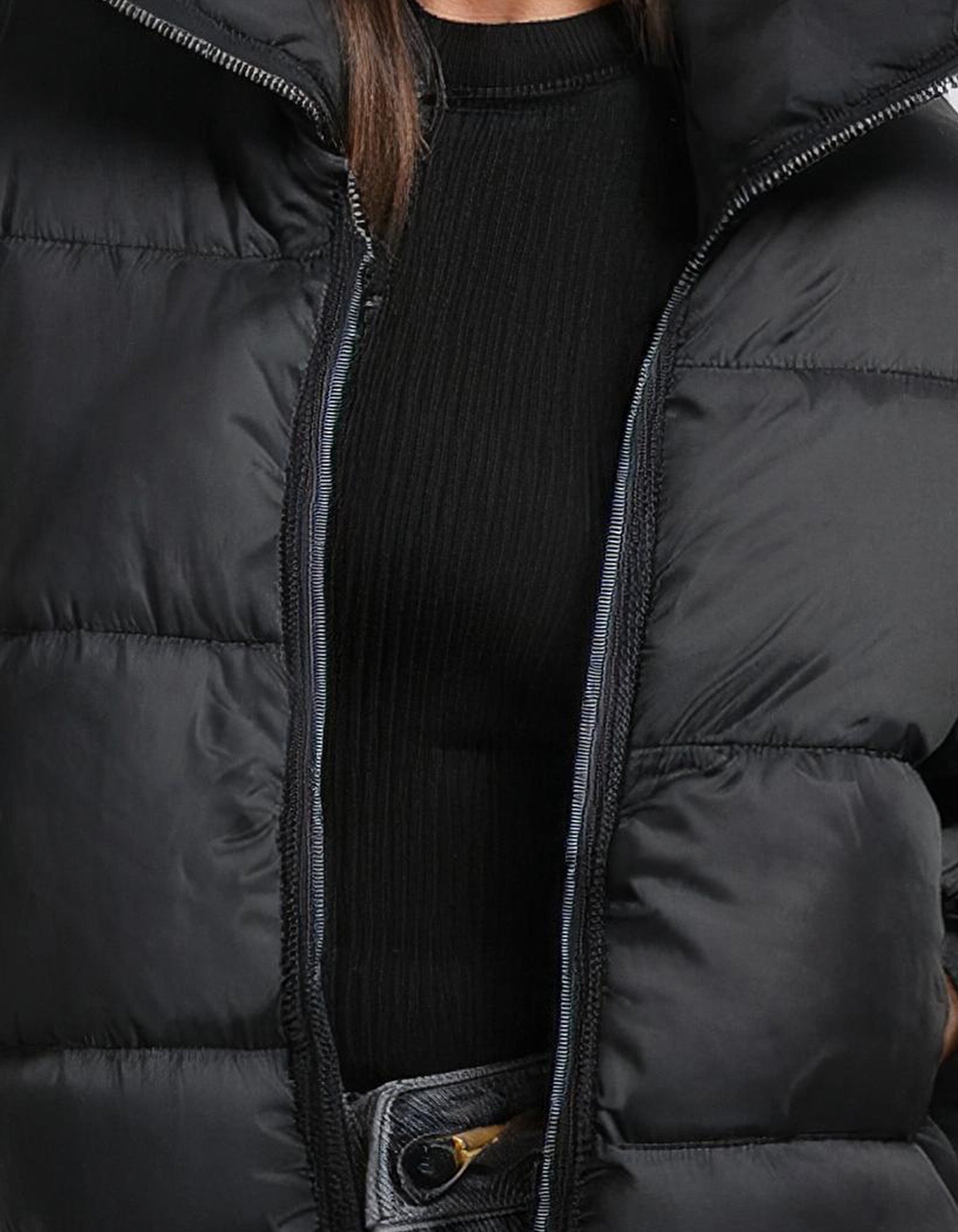 Charcoal Cropped Puffer Jacket 3