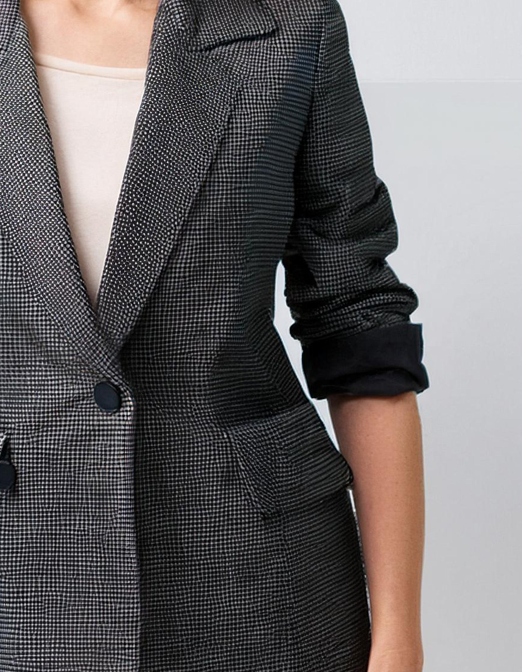 Charcoal Cropped Sleeve Blazer 3