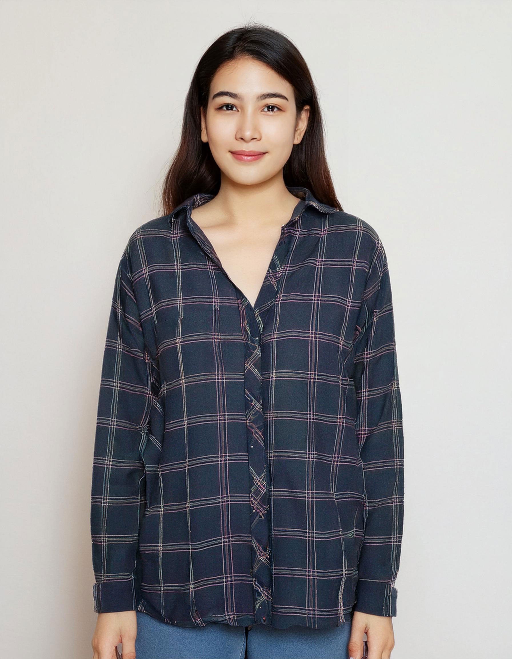 Charcoal Crosshatch Flannel Shirt 2