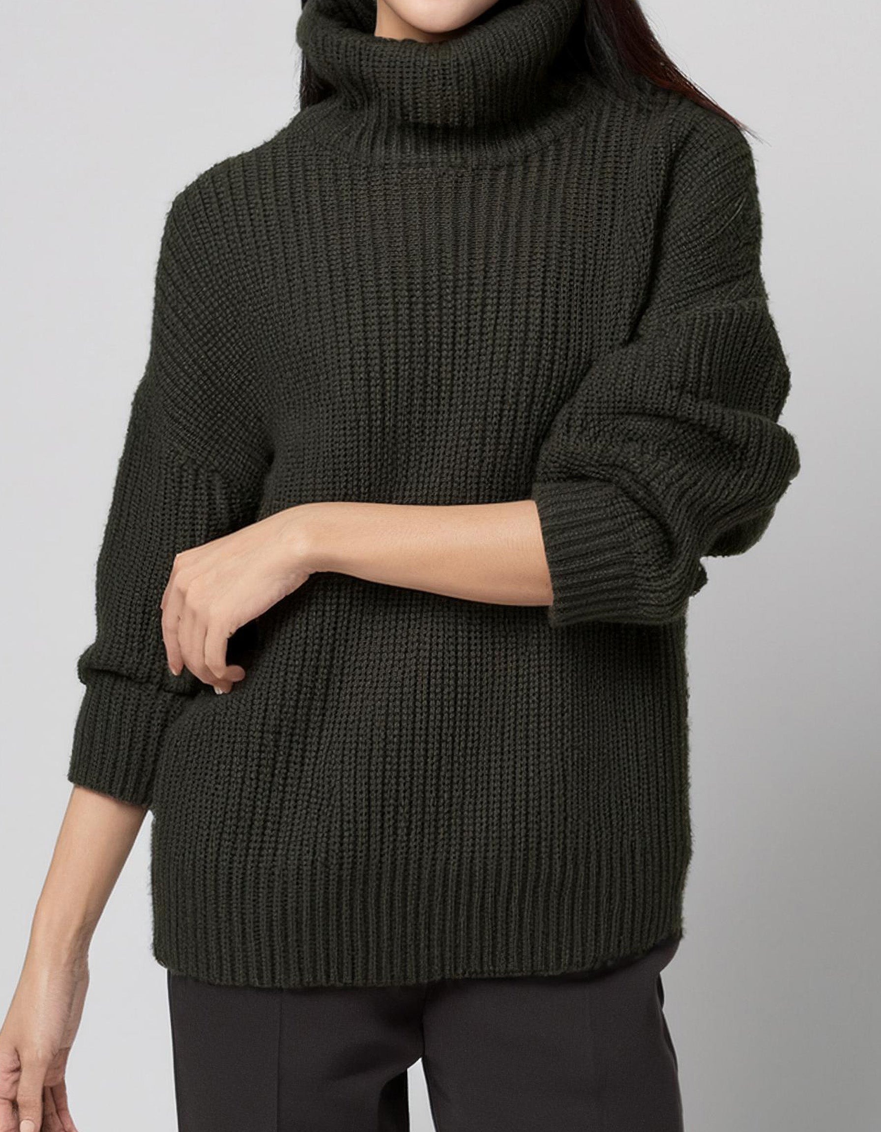 Charcoal Turtleneck Pullover 2
