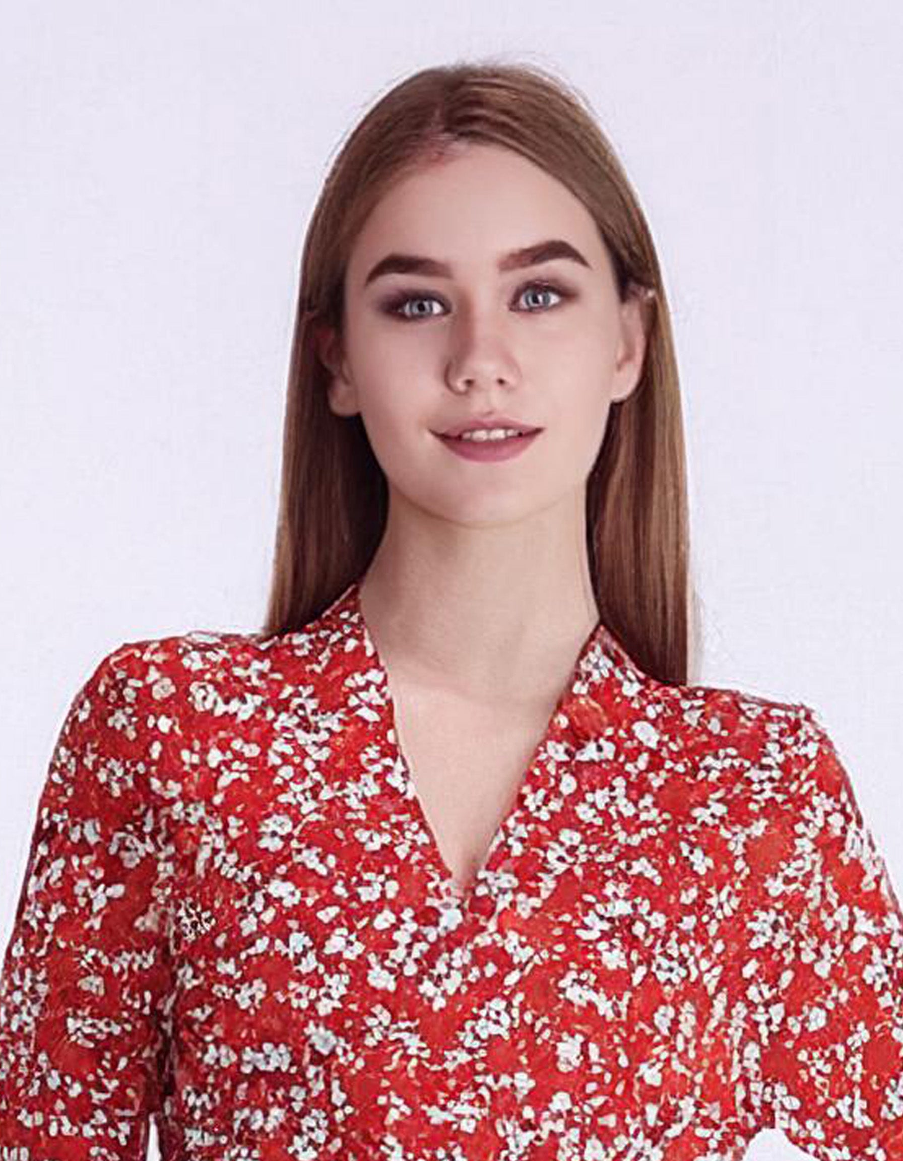 Cherry Blossom Print Wrap Dress 4