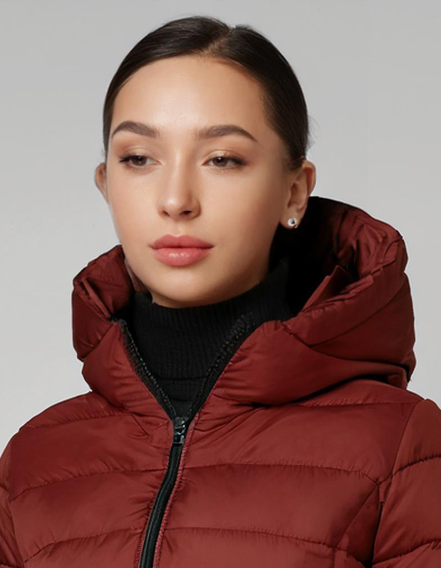 Cherry Red Cropped Puffer Jacket 4