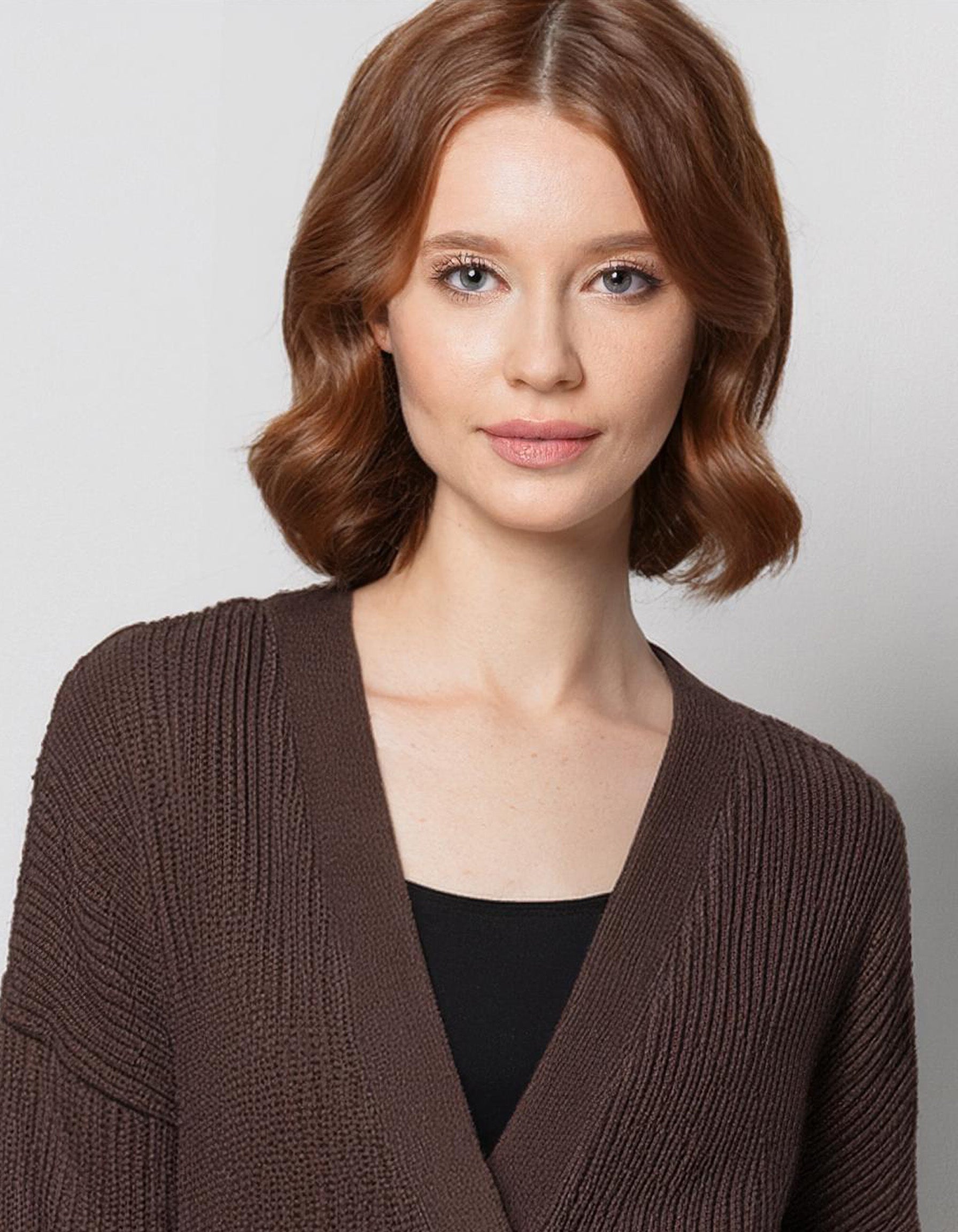 Chocolate Brown Long Cardigan 4