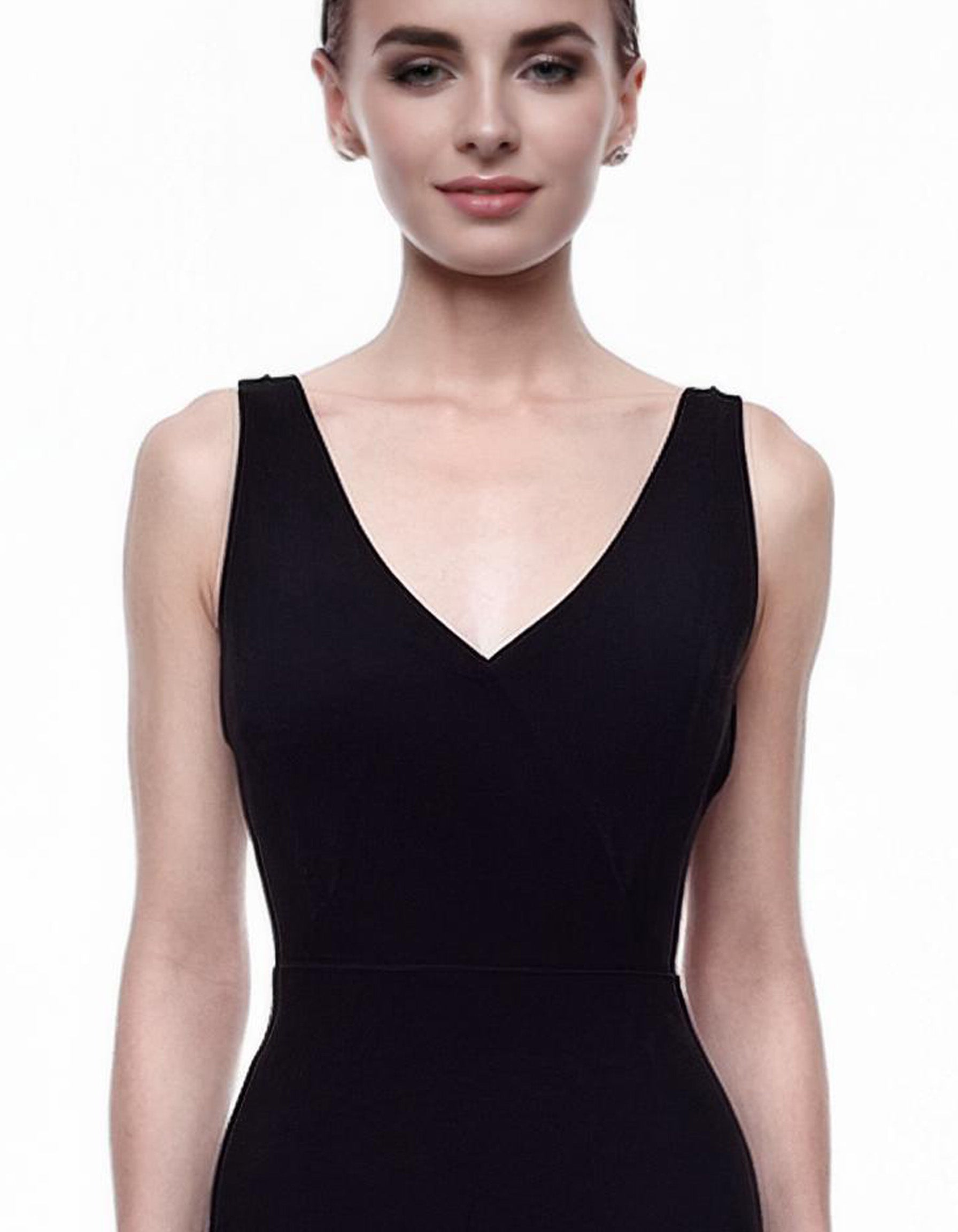 Classic Black Midi Bodycon Dress 4