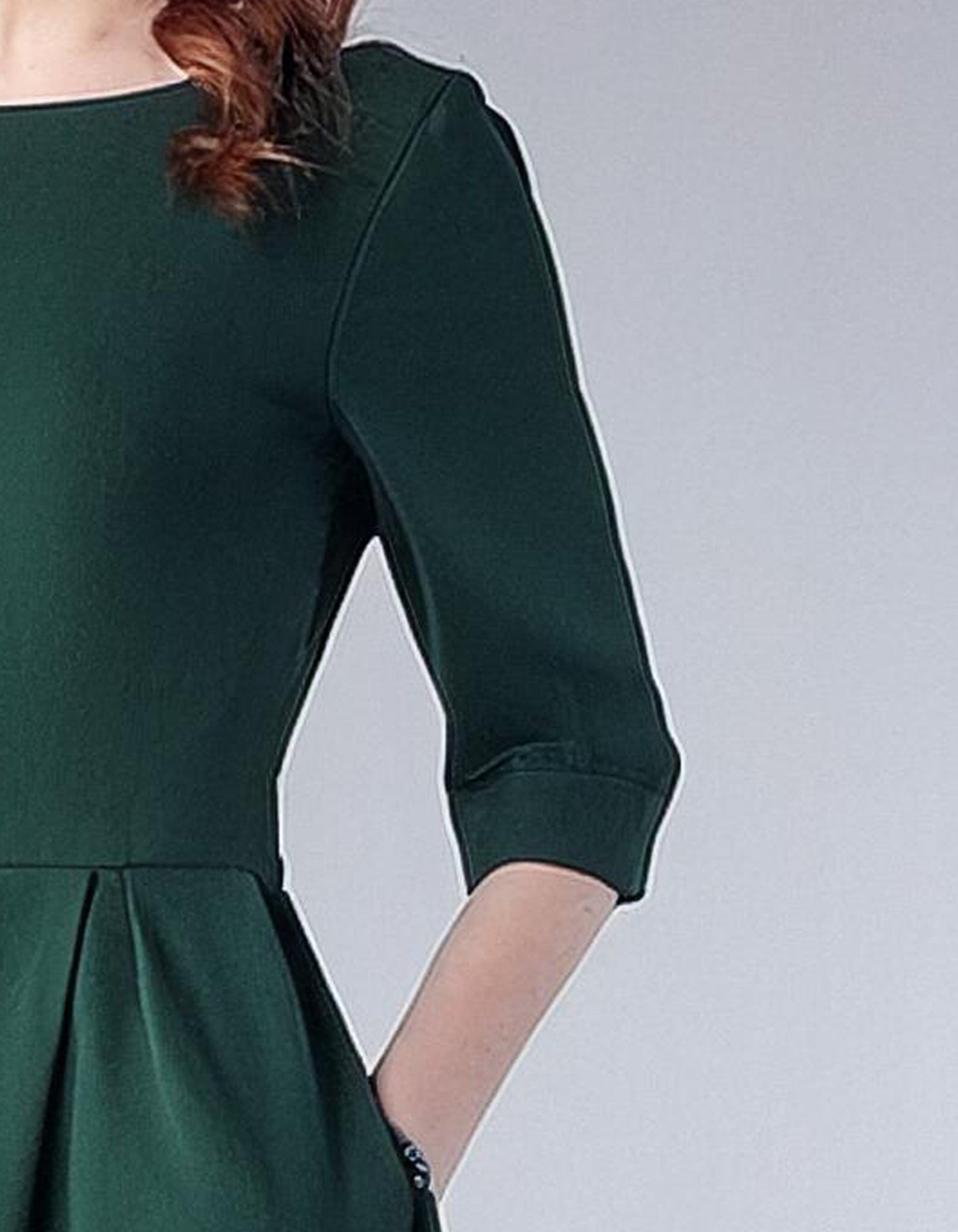 Classic Forest Green Midi Dress 3