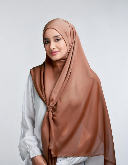 Copper Satin Silk Hijab