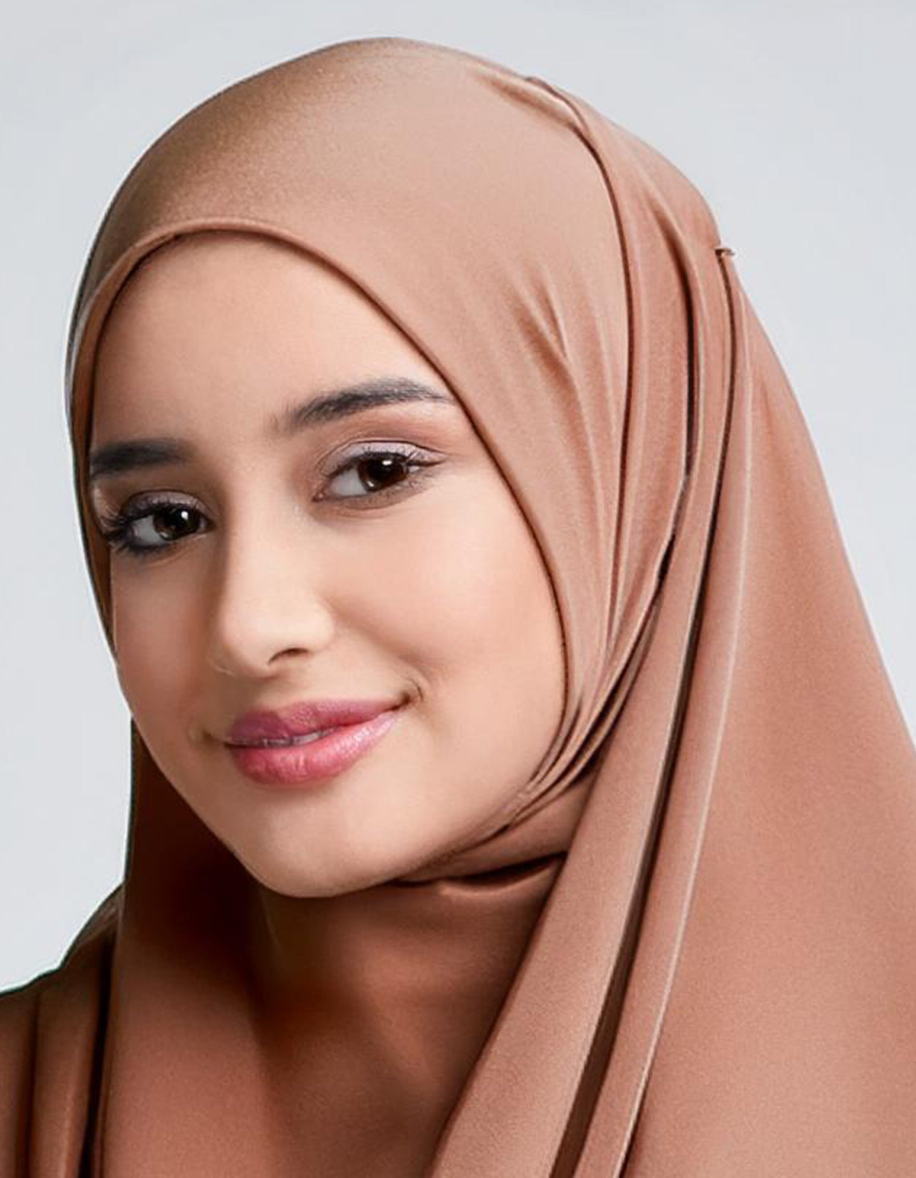 Copper Satin Silk Hijab 3