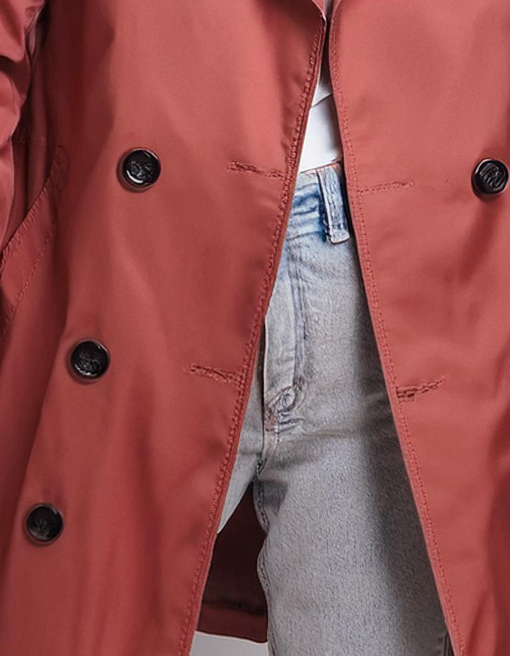Coral Statement Trench Coats 3