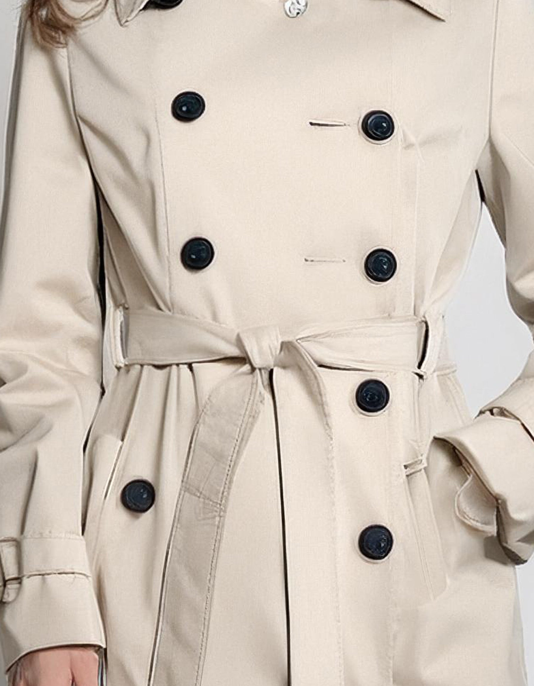 Cream Lightweight Trench Coats 3