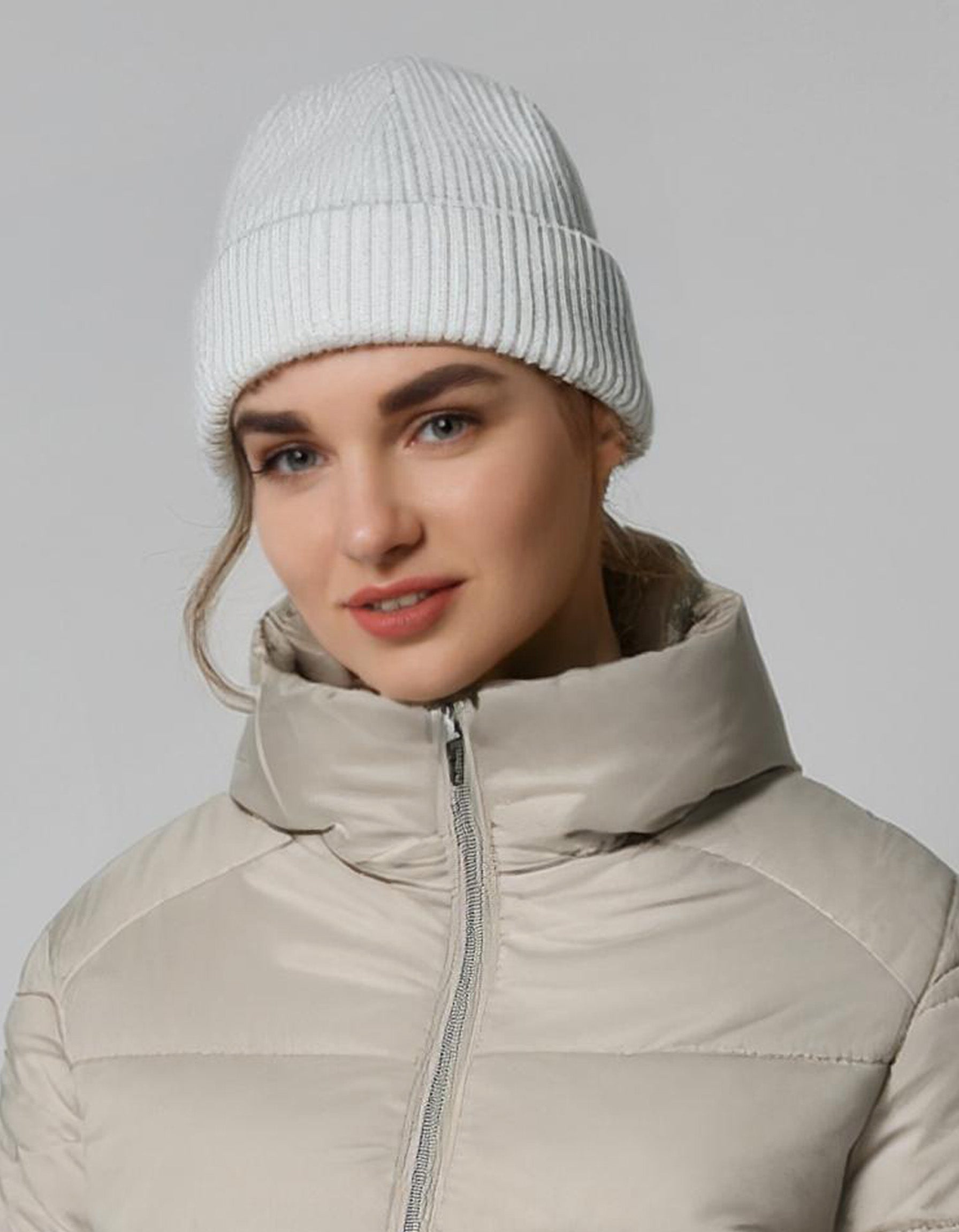 Cream Long-Line Hooded Puffer Jacket 4